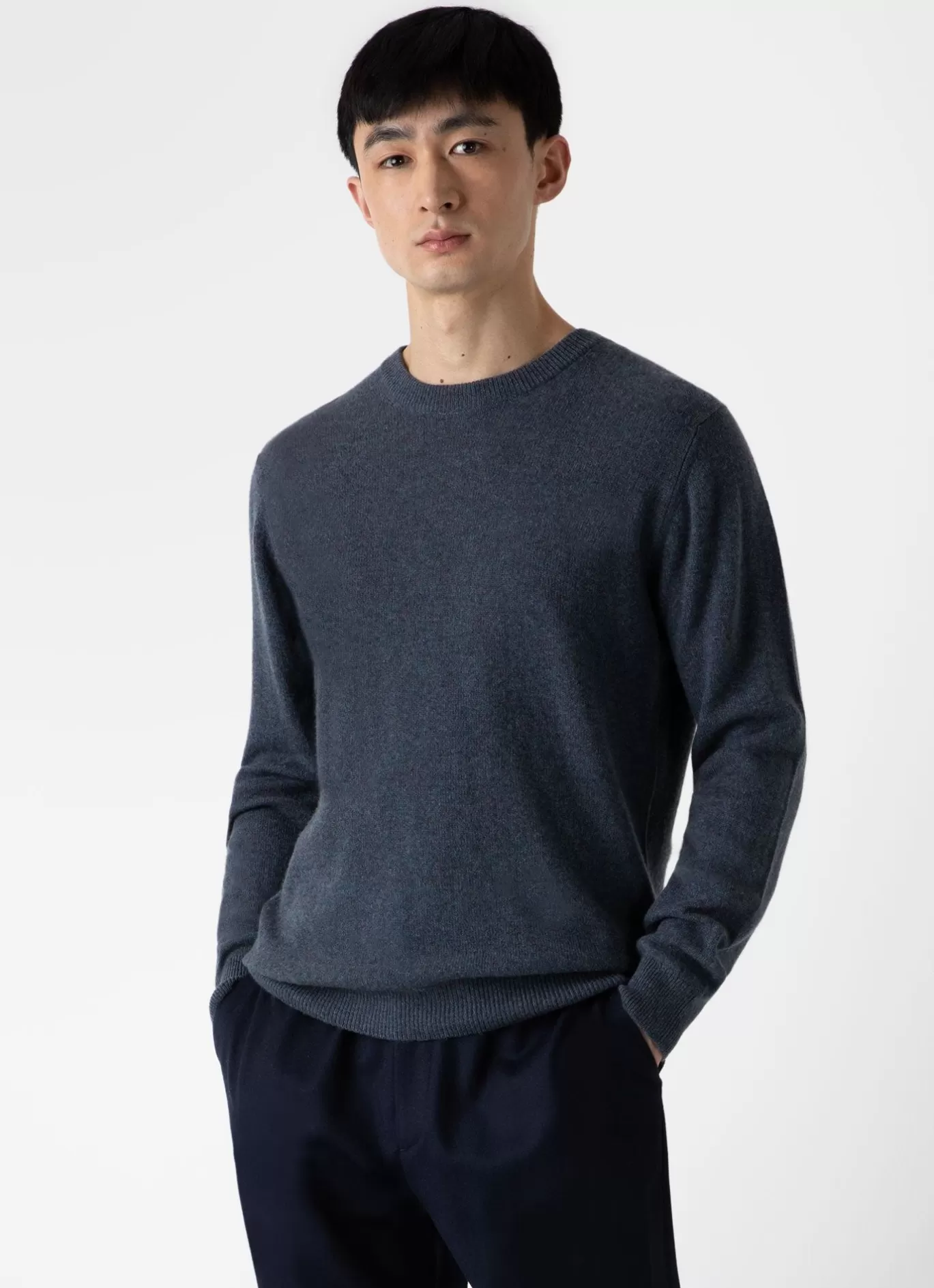 Clearance Cashmere Crew Neck Jumper Men Knitwear