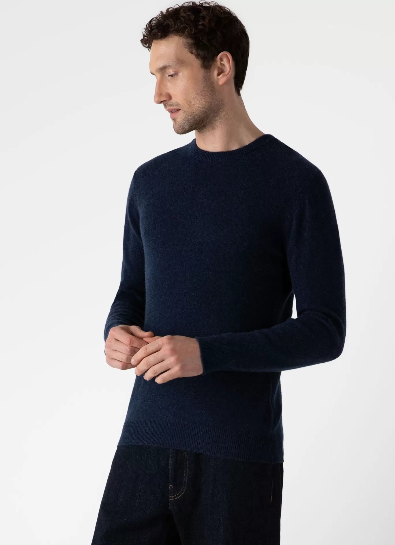 Discount Cashmere Crew Neck Jumper Men Knitwear