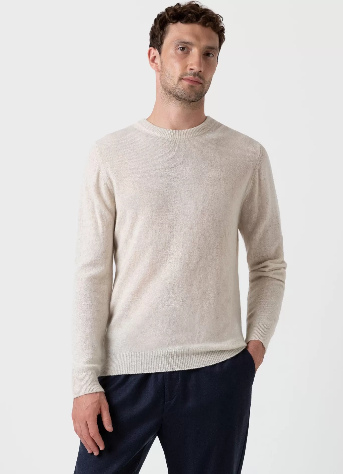 Clearance Cashmere Crew Neck Jumper Men Knitwear