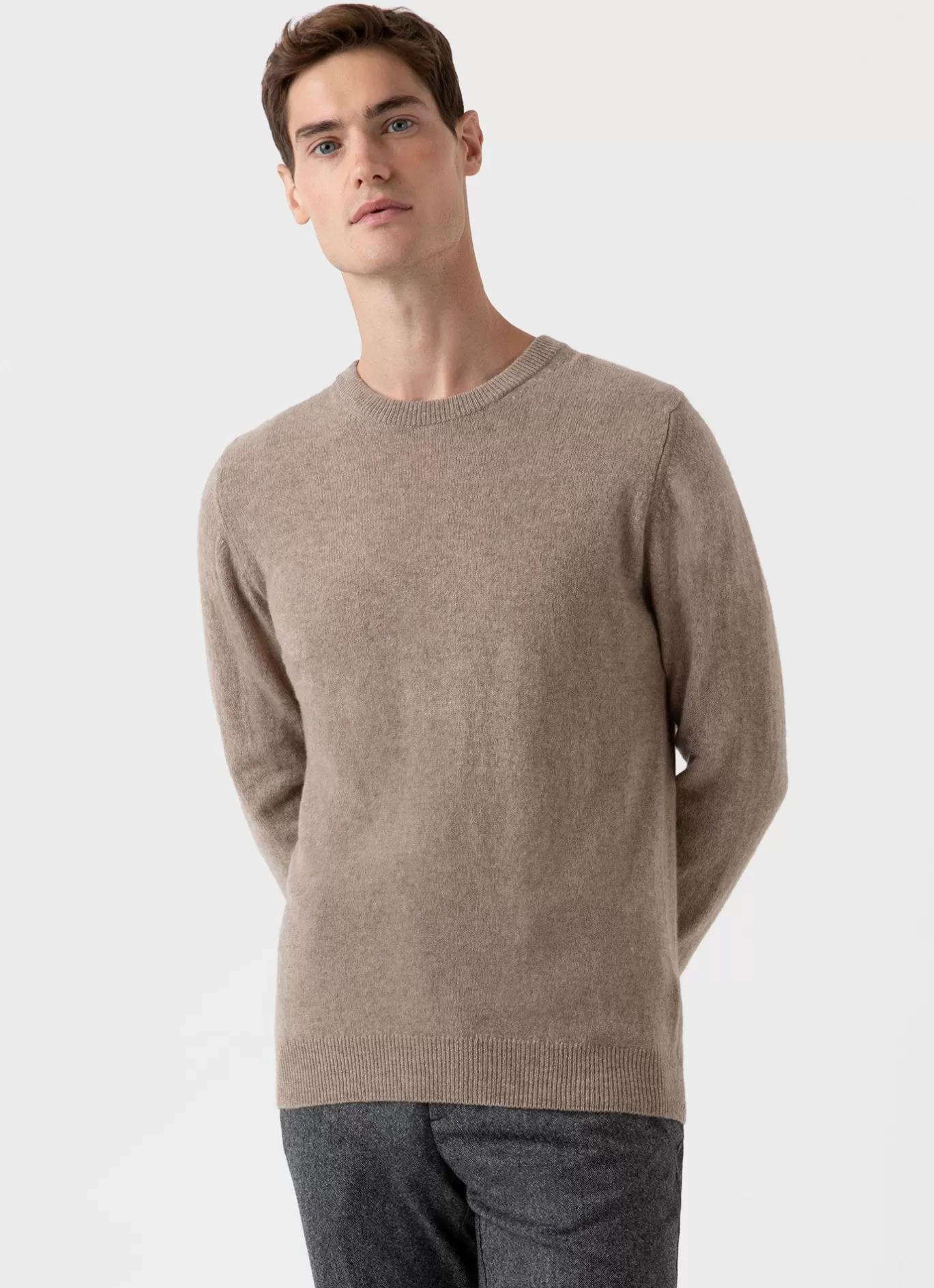 Best Cashmere Crew Neck Jumper Men Knitwear