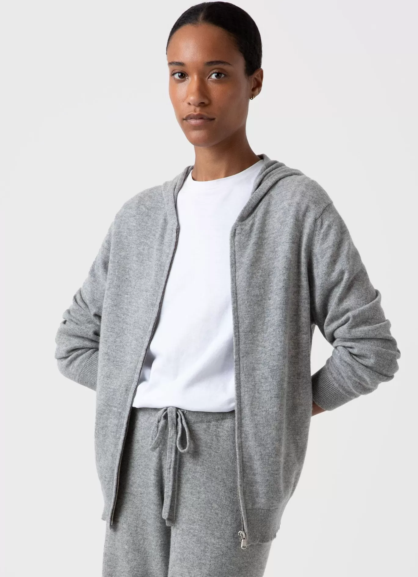 Clearance Cashmere Zip Hoodie Women Loungewear & Sleepwear