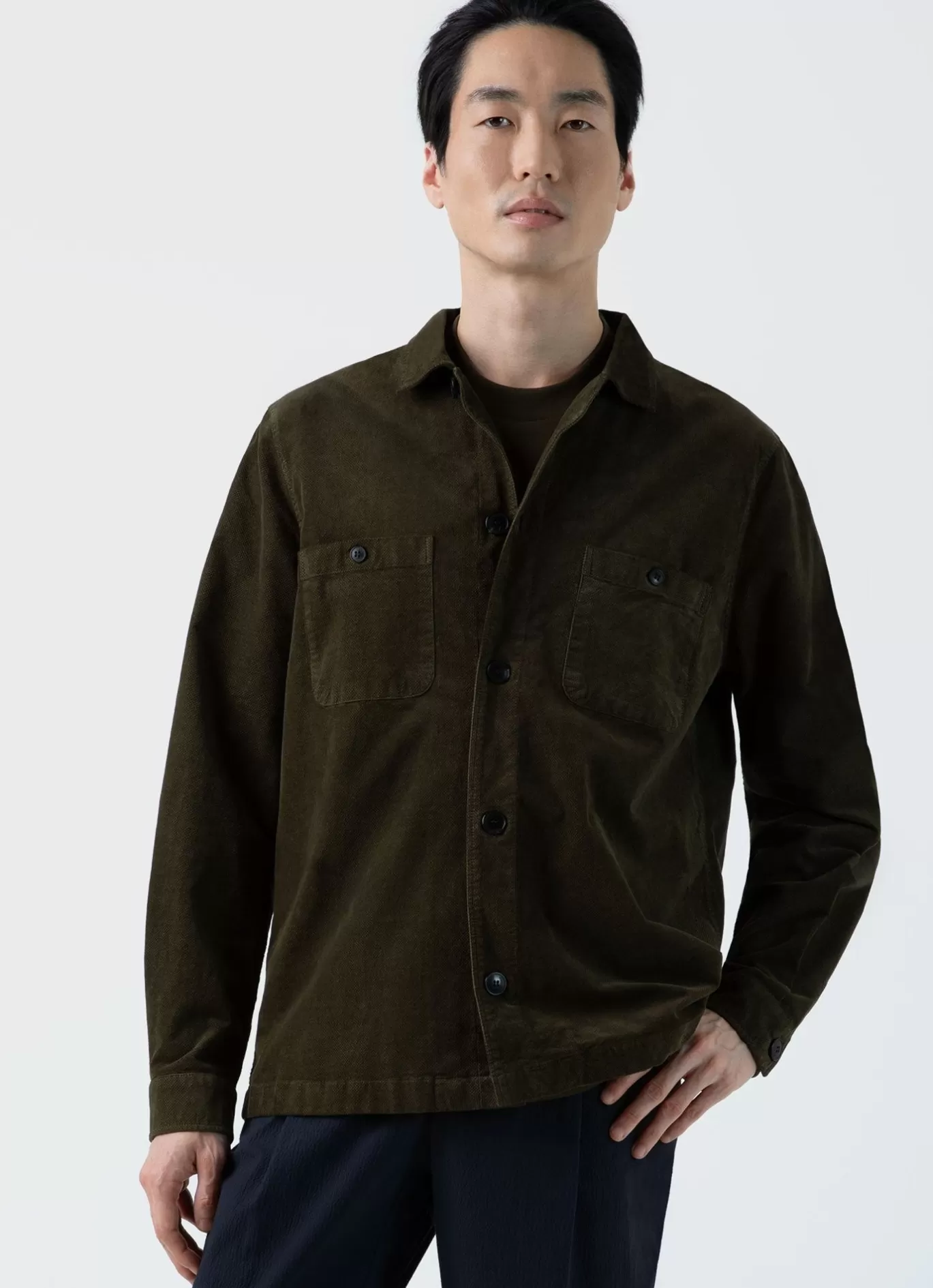 Flash Sale Cellular Cord Overshirt Men Shirts