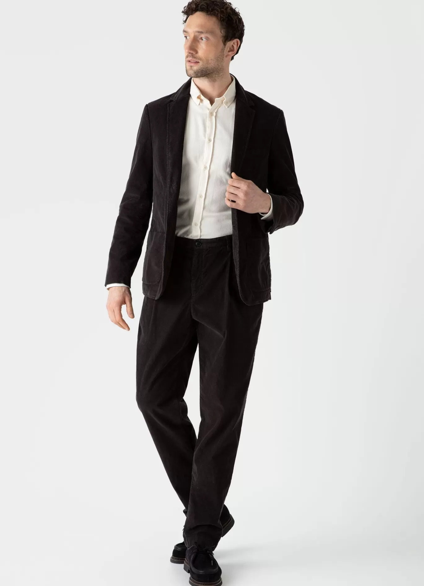 Fashion Corduroy Two Piece Suit Men Suits