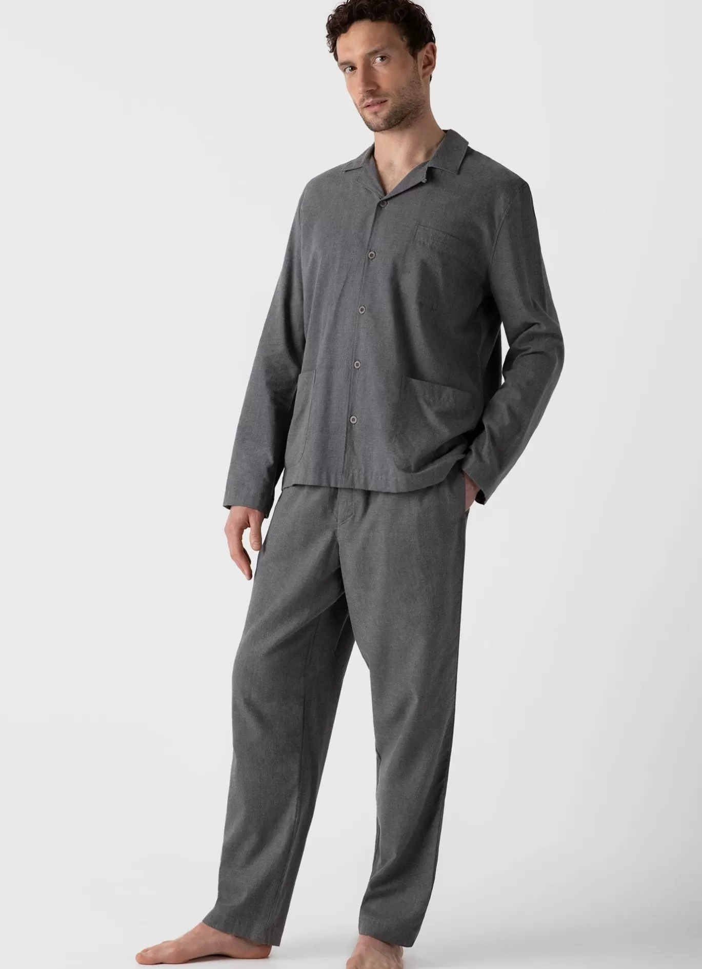 Best Sale Cotton Flannel Pyjama Shirt Men Loungewear & Sleepwear