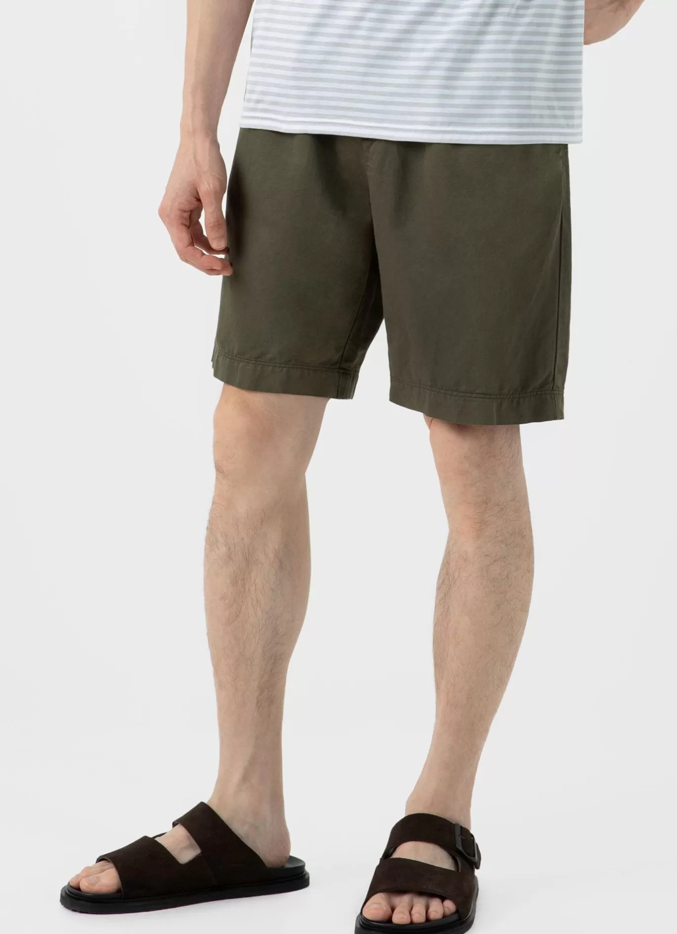 Outlet Cotton Linen Drawstring Shorts Men Shorts