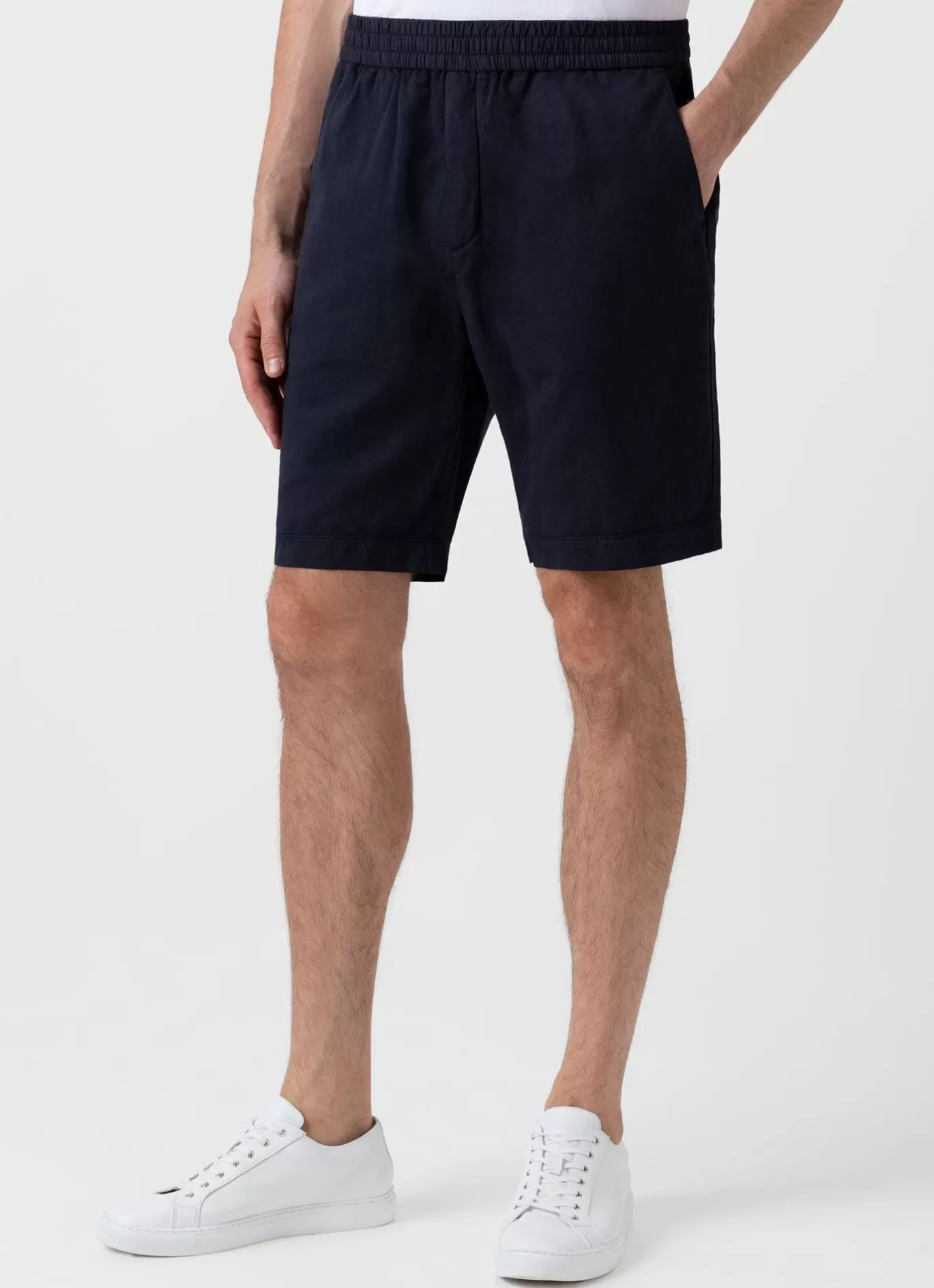 Flash Sale Cotton Linen Drawstring Shorts Men Shorts