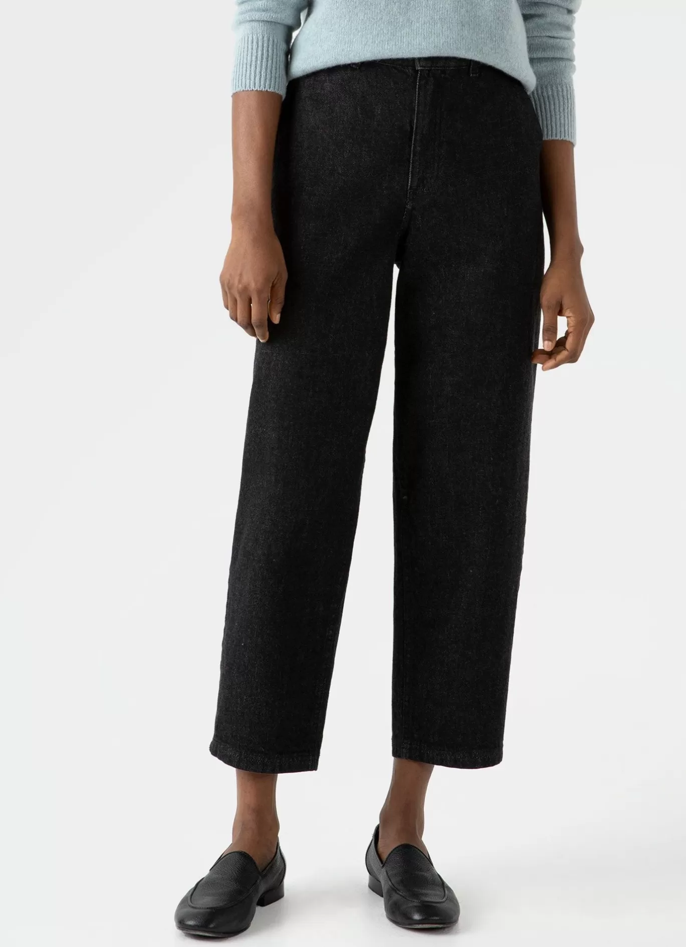 Flash Sale Denim Tapered Trouser Women Pants