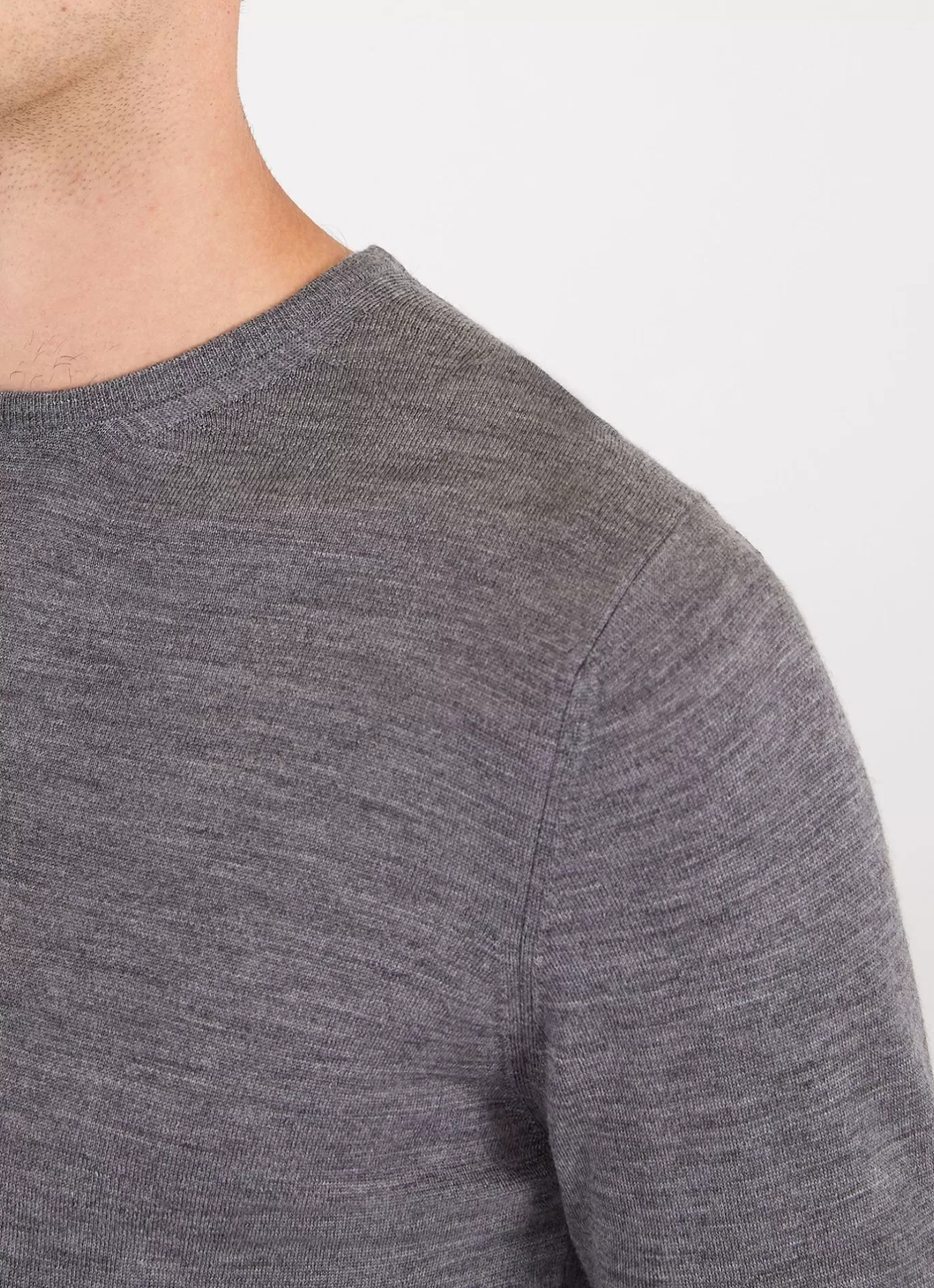 Hot Extra Fine Merino Crew Neck Men Knitwear