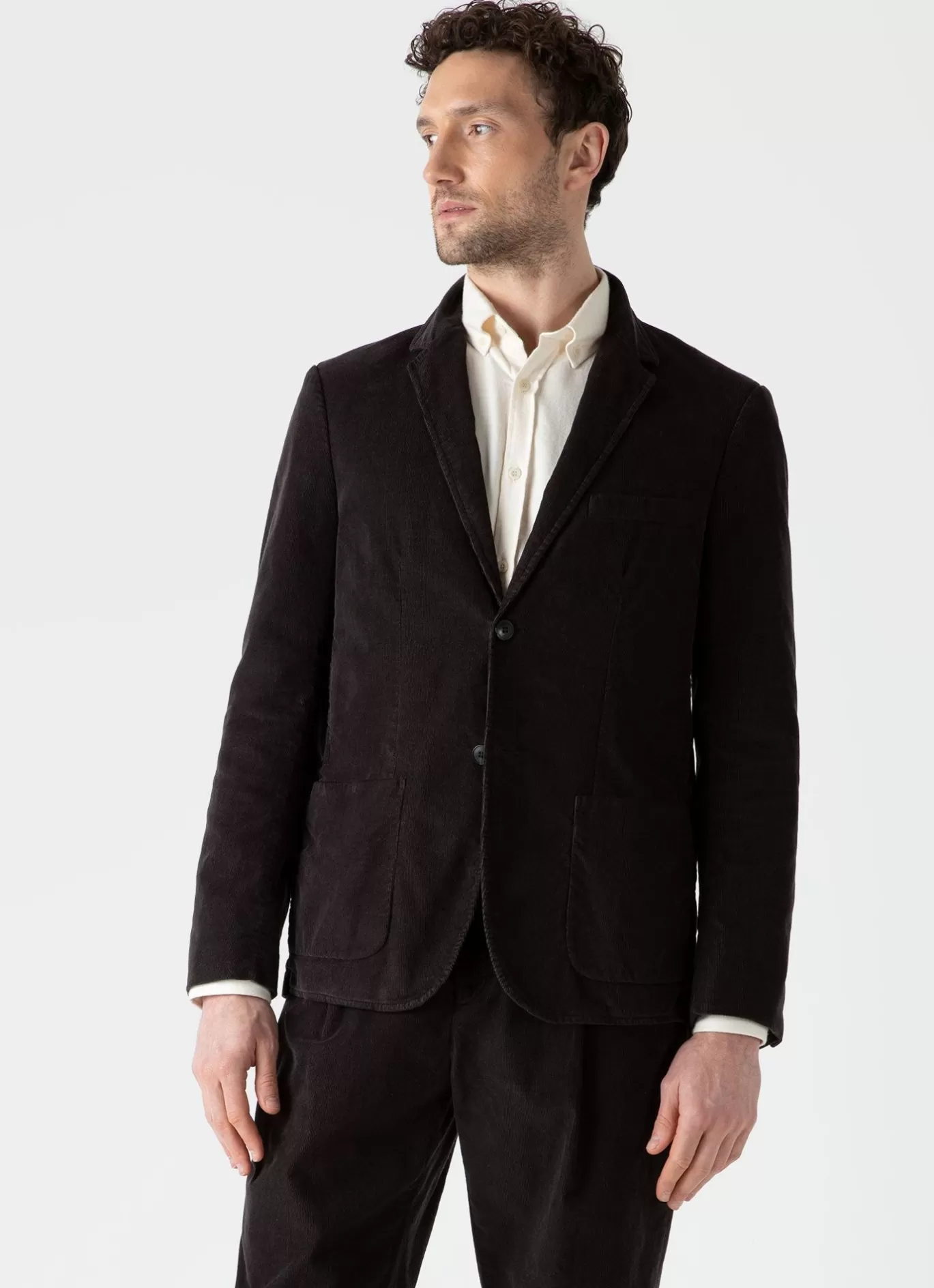 New Fine Corduroy Blazer Men Suits