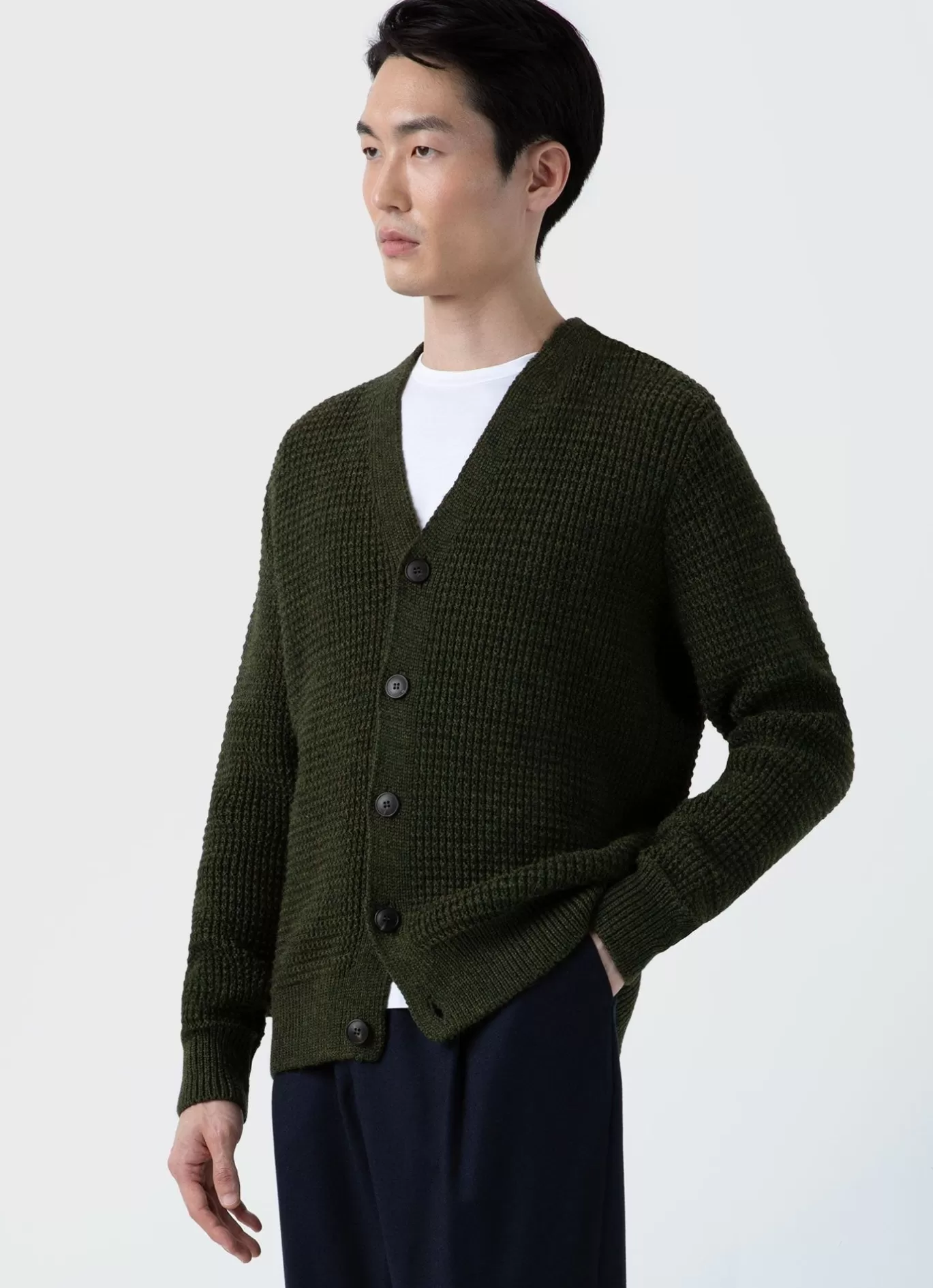 Online Fisherman Cardigan Men Knitwear