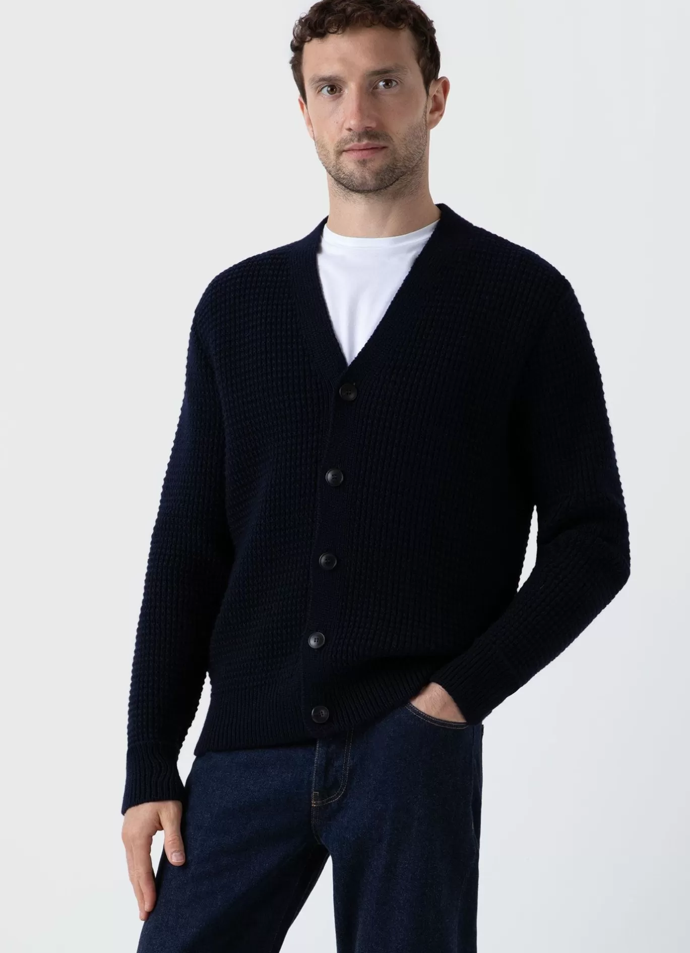 Discount Fisherman Cardigan Men Knitwear