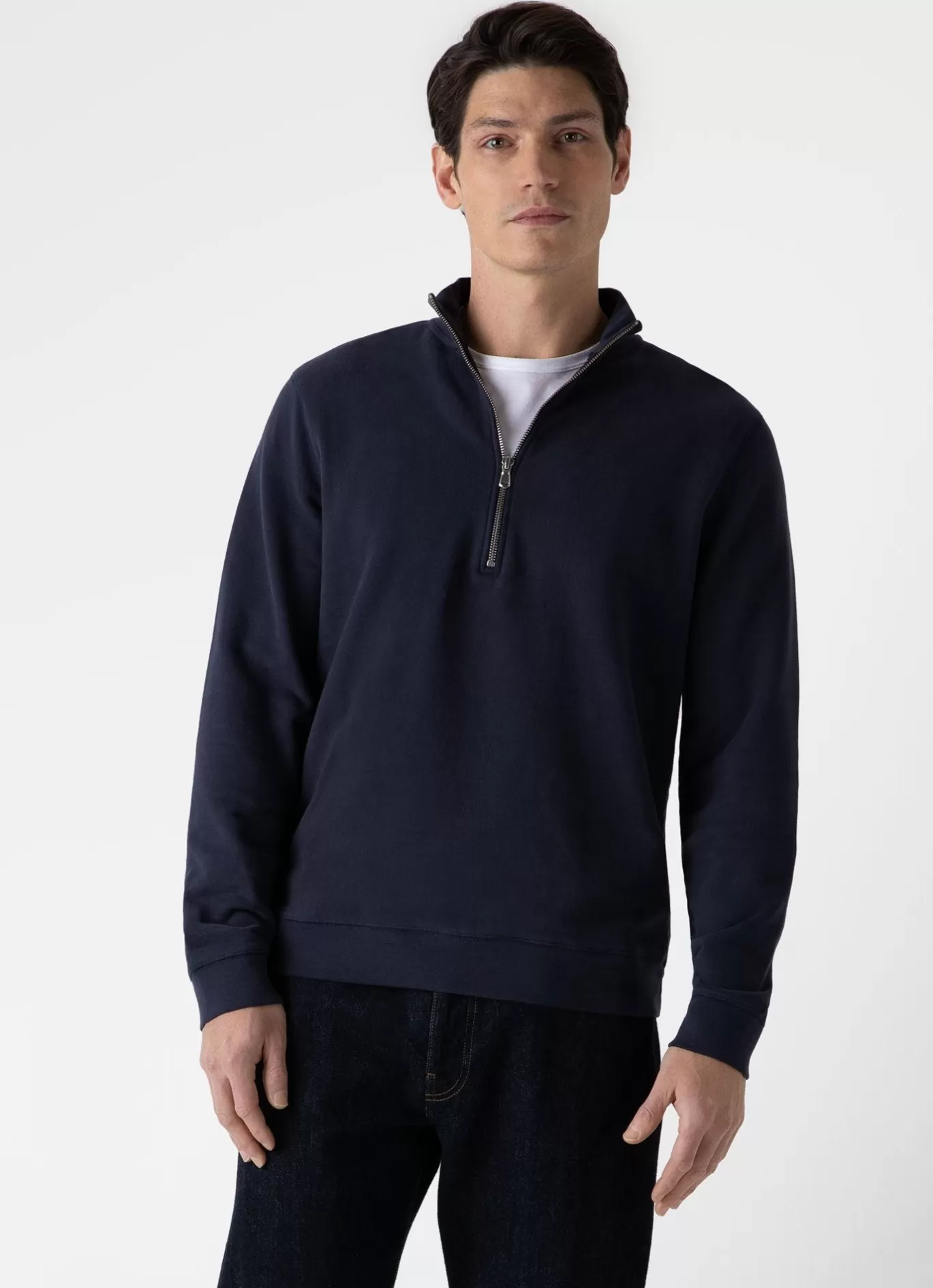 Shop Half Zip Loopback Sweatshirt Men Sweatshirts & Sweatpants