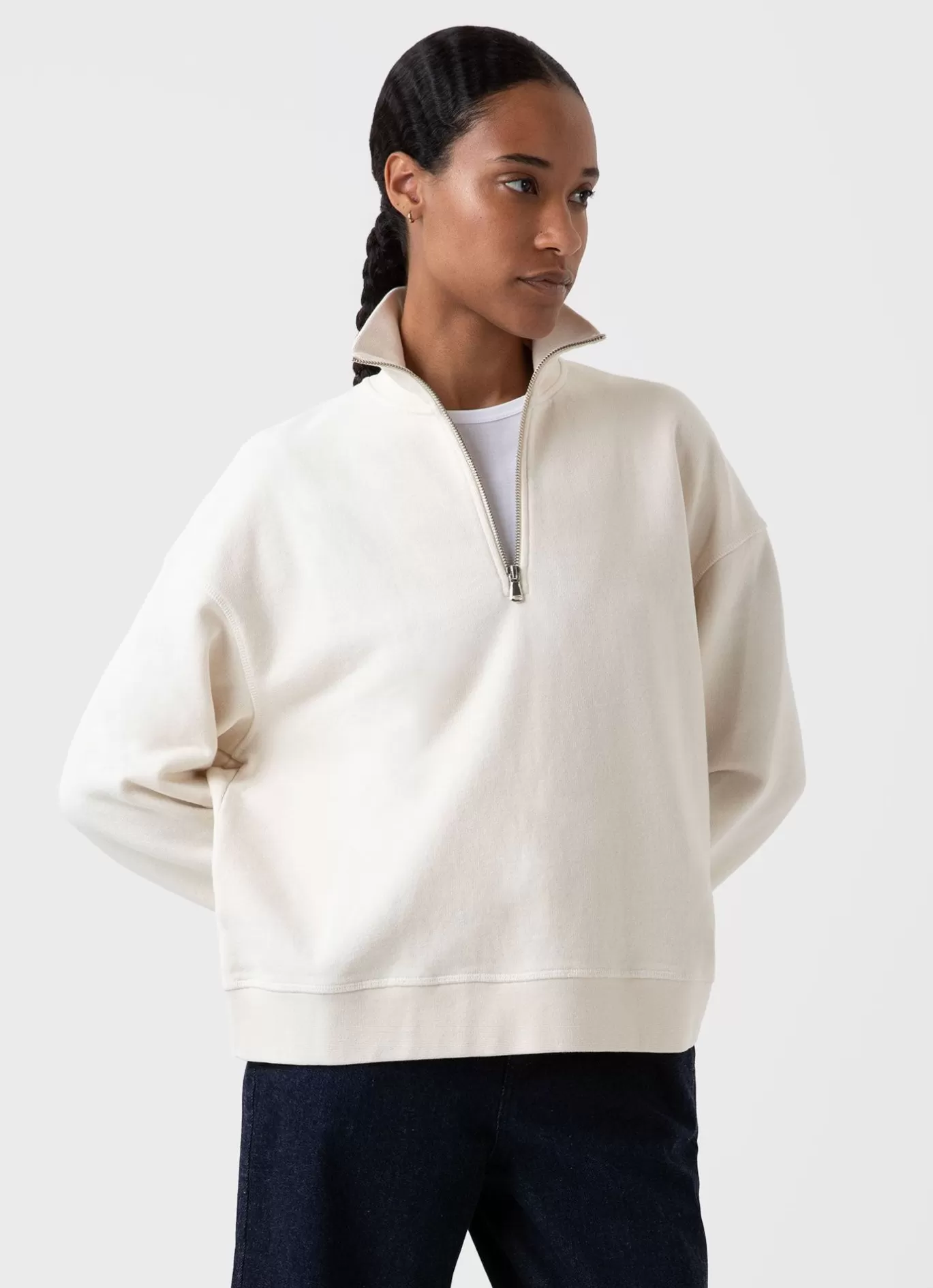 Shop Half Zip Loopback Sweatshirt Women Loungewear & Sleepwear