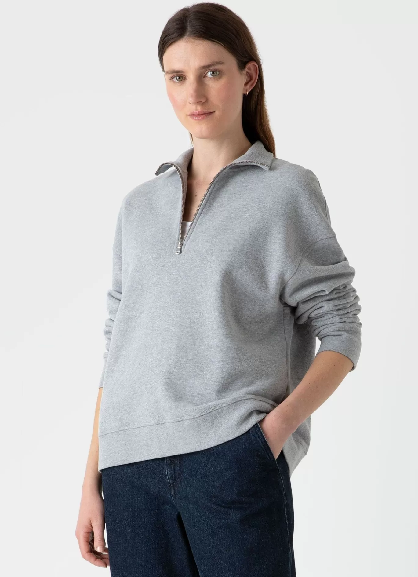 Best Sale Half Zip Loopback Sweatshirt Women Loungewear & Sleepwear