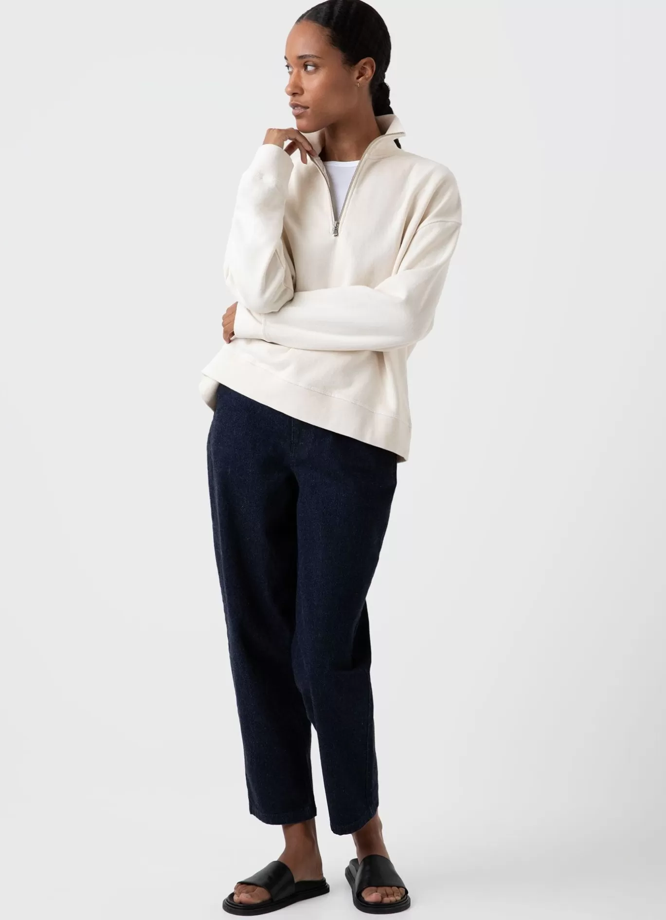 Shop Half Zip Loopback Sweatshirt Women Loungewear & Sleepwear