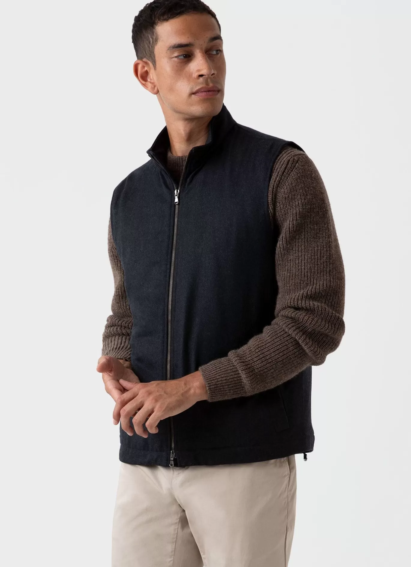 New Insulated Wool Vest Men Jackets & Coats