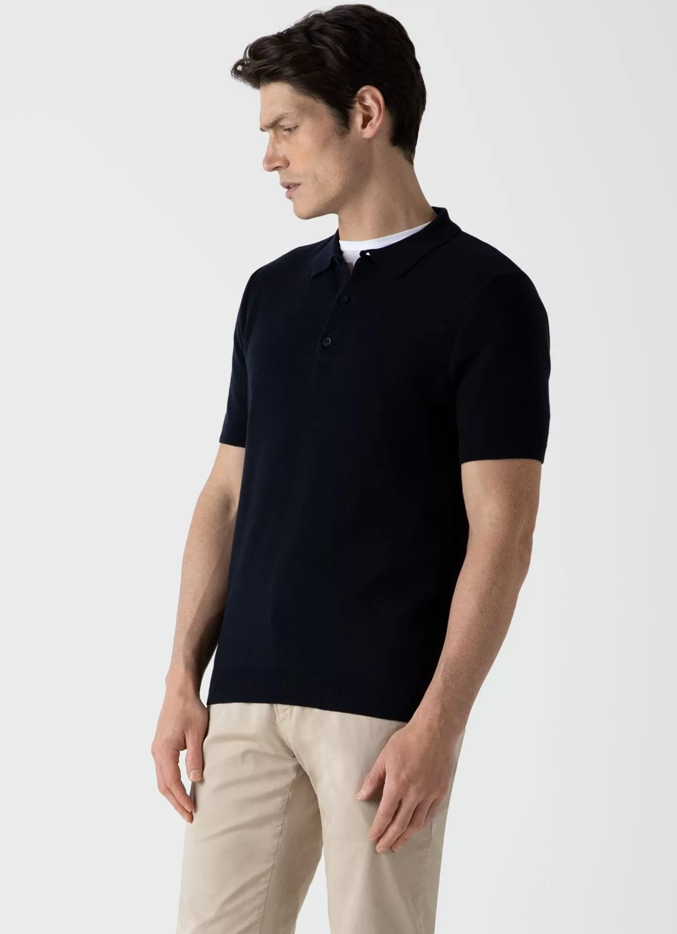 Outlet Knit Polo Shirt Men Polo Shirts