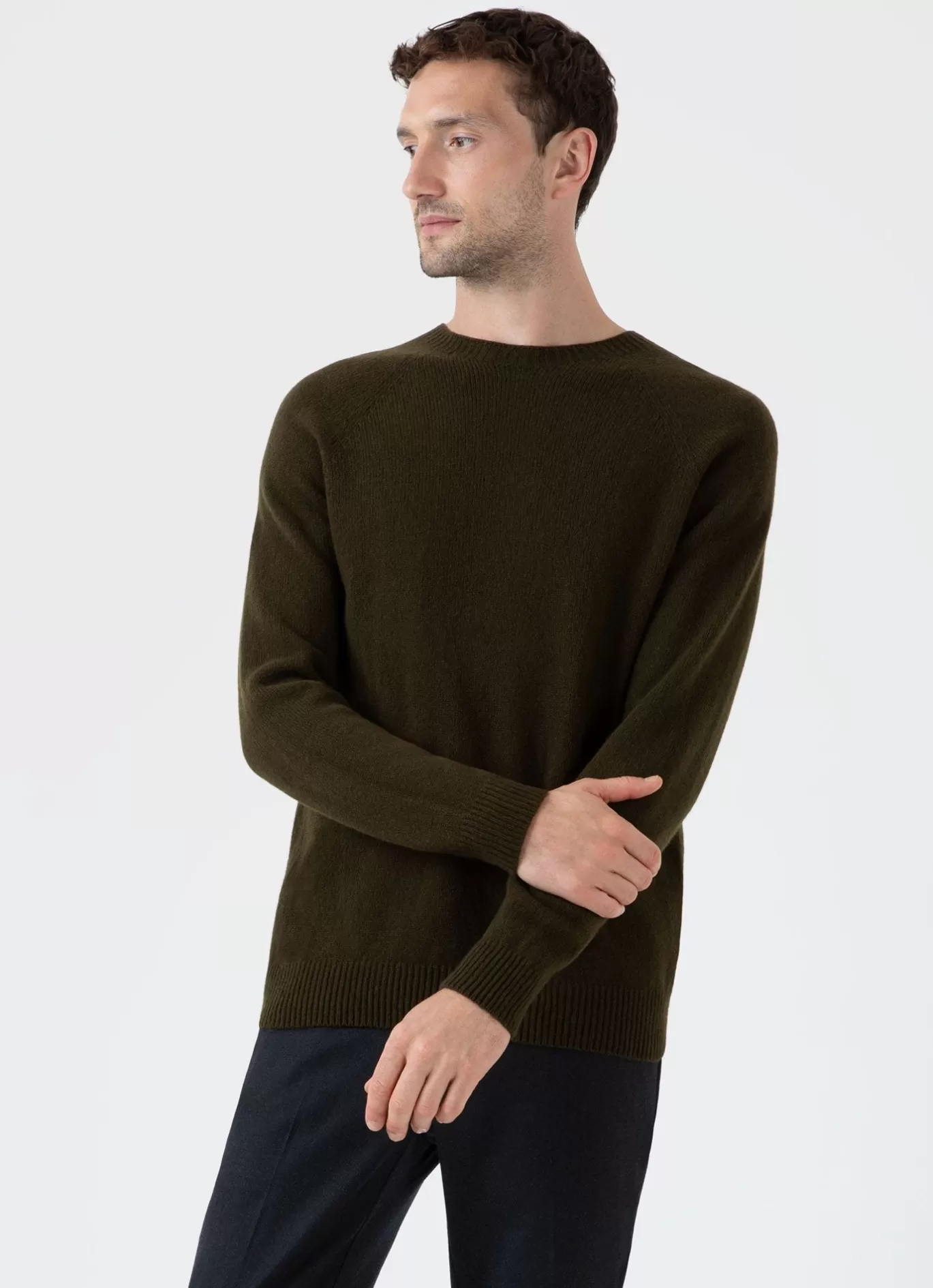 Shop Lambswool Crew Neck Jumper Men Knitwear