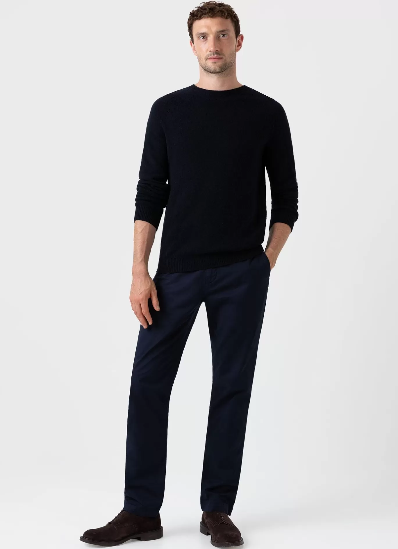 Best Sale Lambswool Crew Neck Jumper Men Knitwear