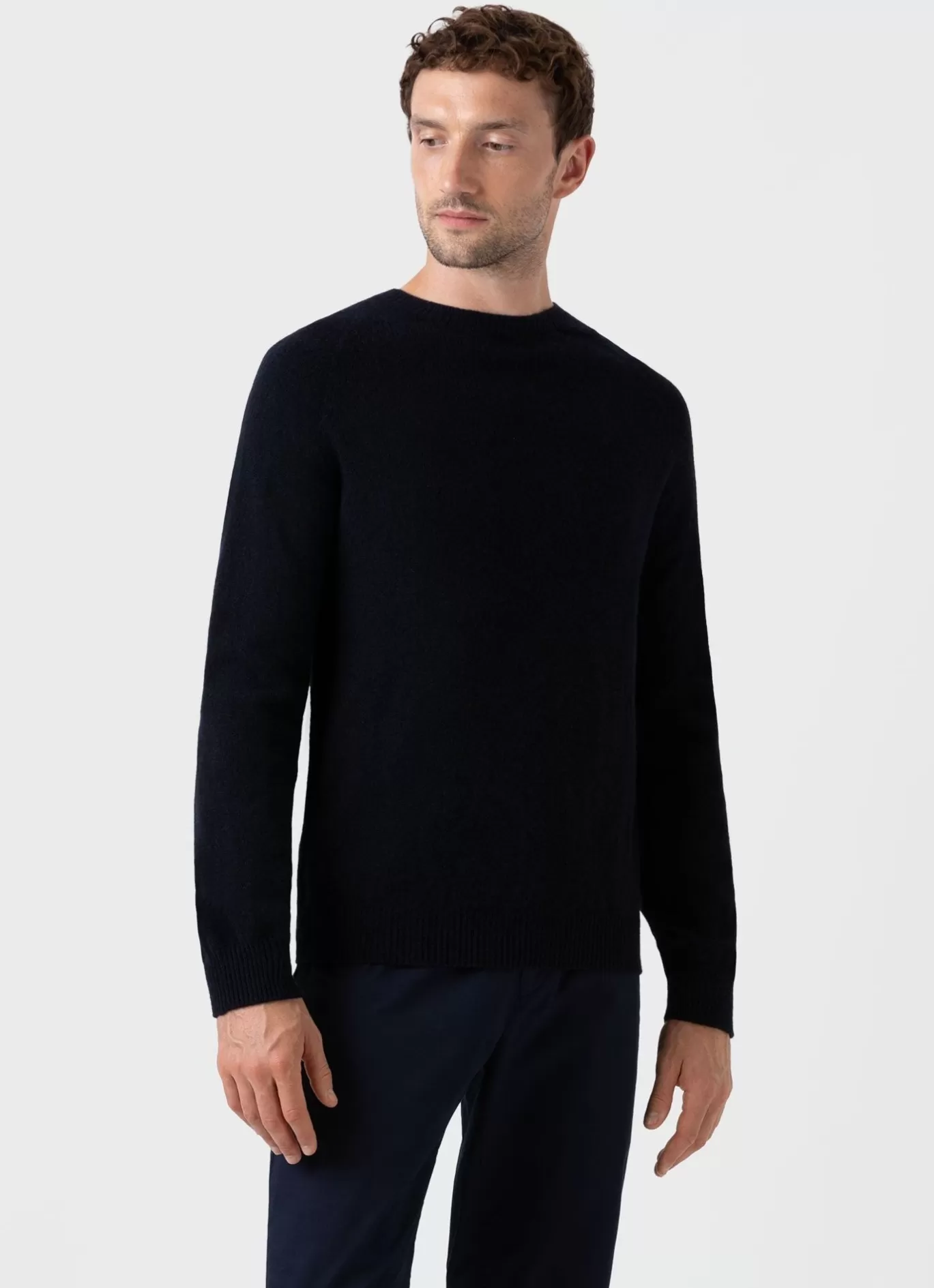 Best Sale Lambswool Crew Neck Jumper Men Knitwear