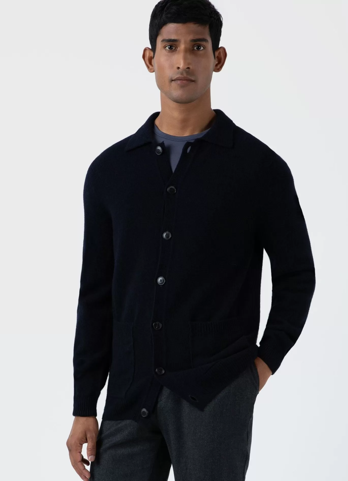 Sale Lambswool Jacket Men Knitwear