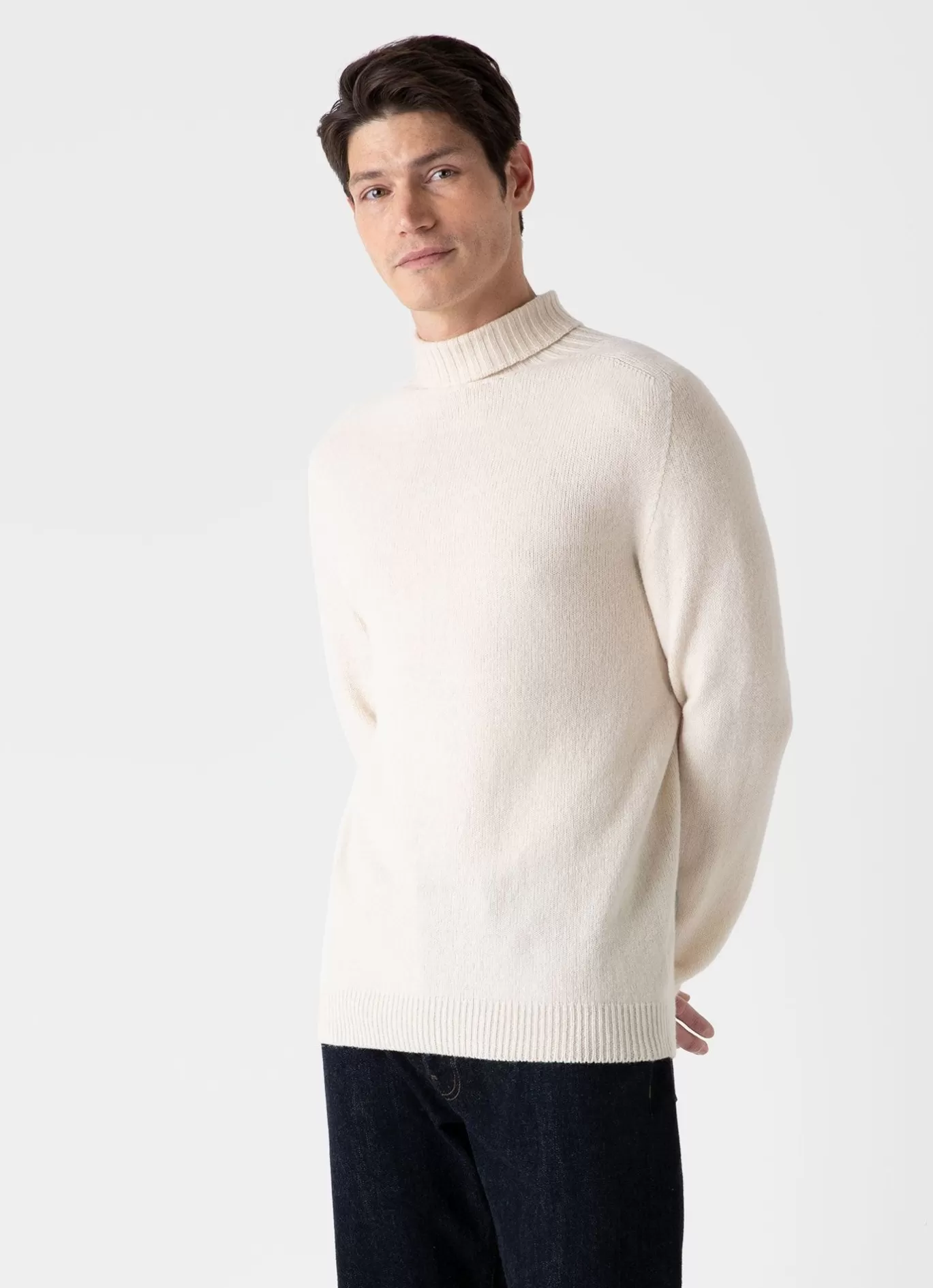 Cheap Lambswool Roll Neck Men Knitwear