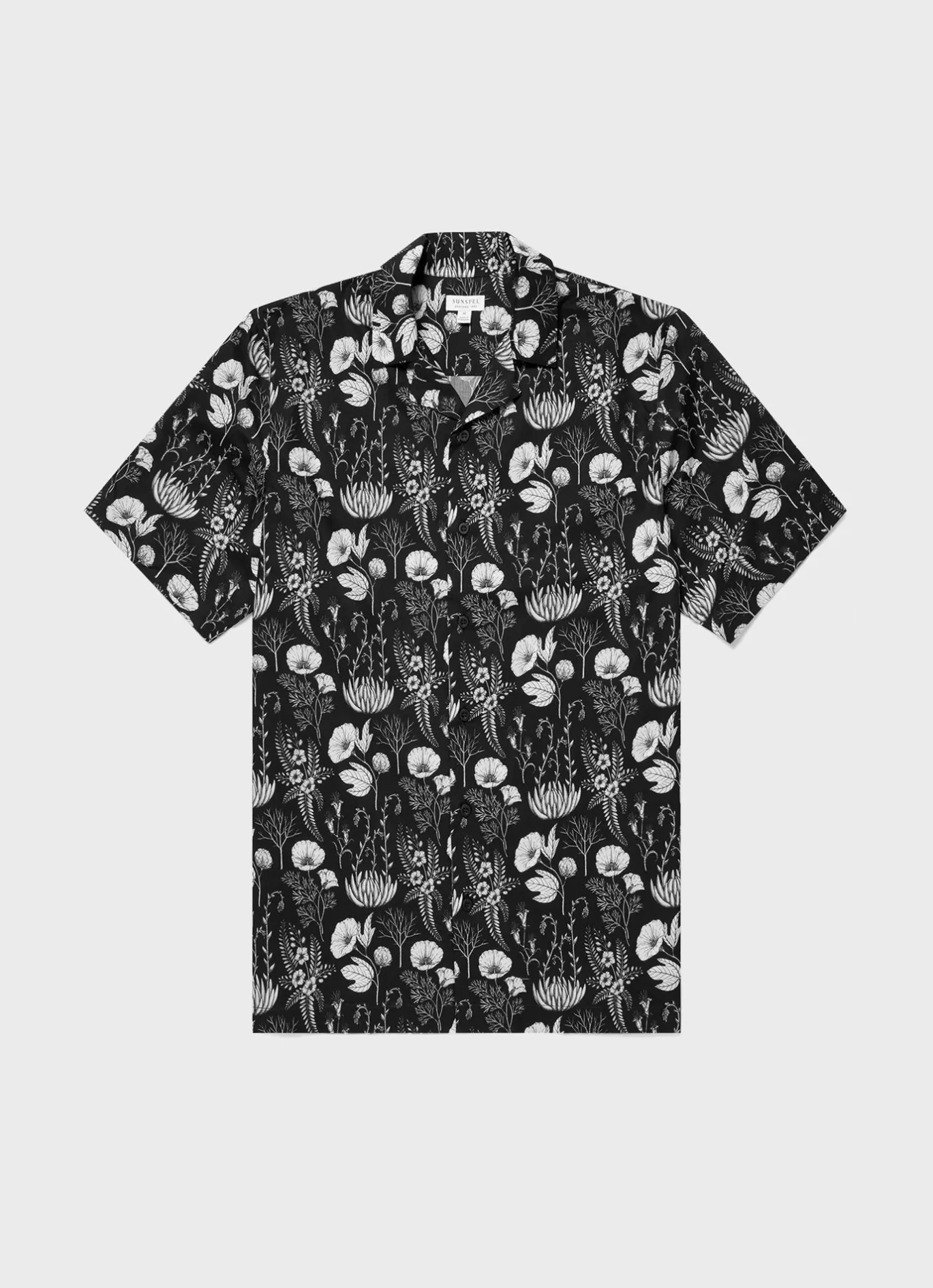 Fashion Leaf Print Camp Collar Shirt Men Shirts