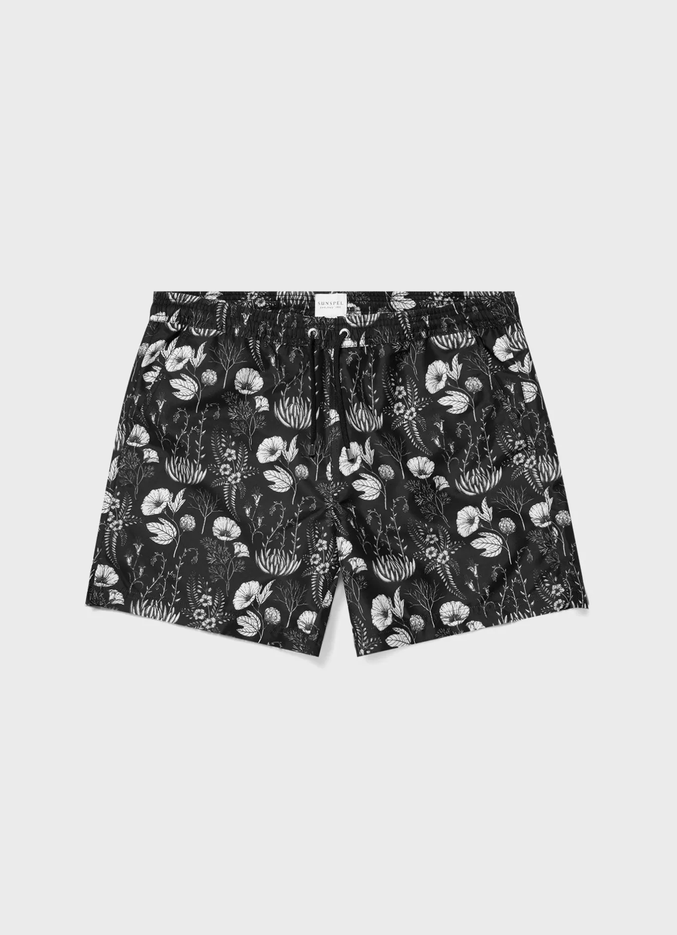 Hot Leaf Print Swim Short Men Swimwear