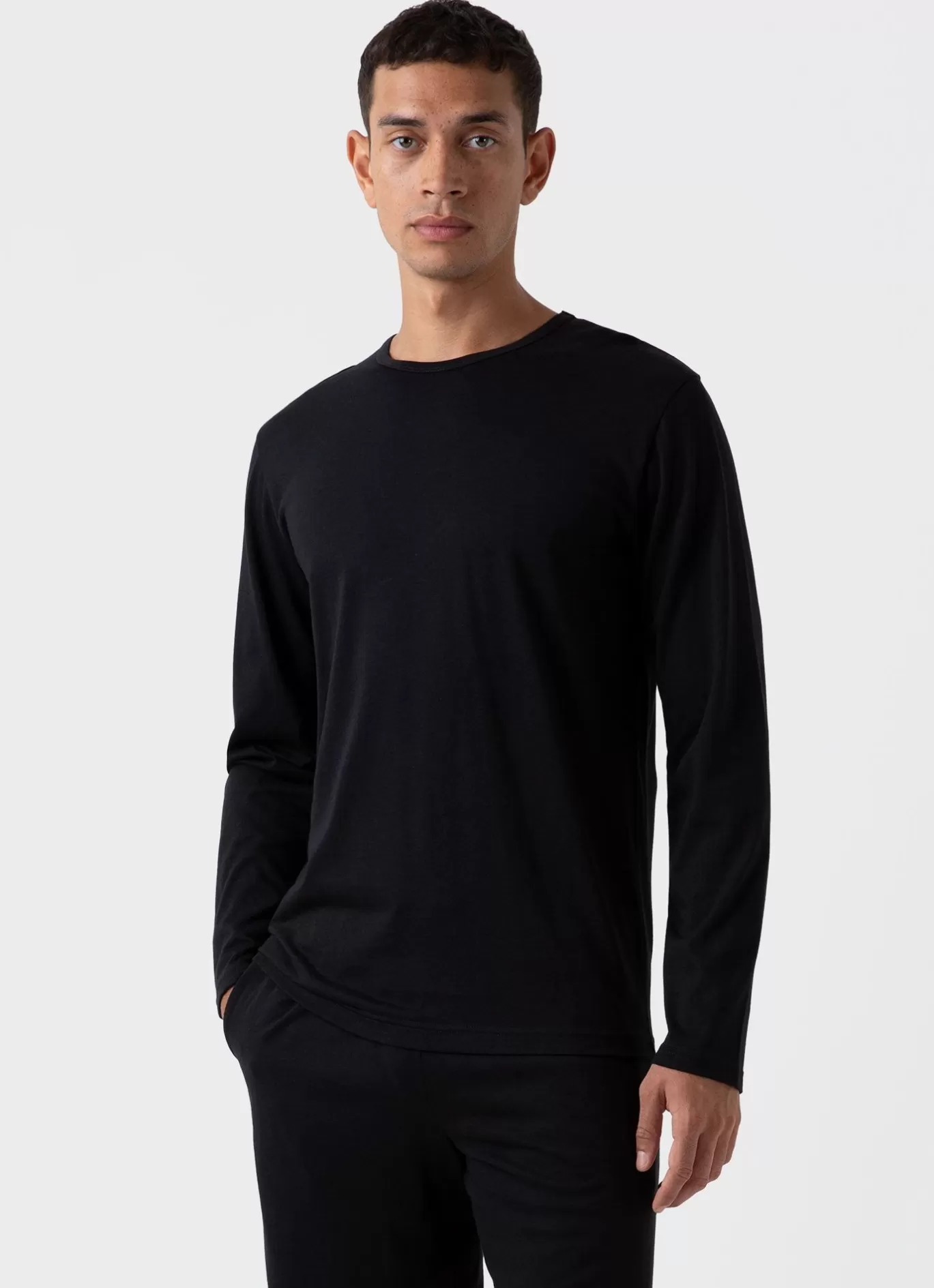 Flash Sale Long Sleeve Cotton Modal Lounge T Shirt Men Loungewear & Sleepwear