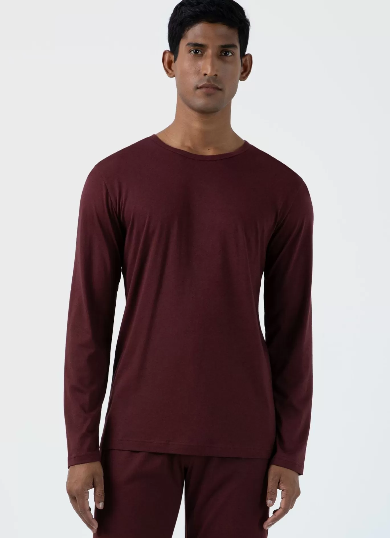 Sale Long Sleeve Cotton Modal Lounge T Shirt Men Loungewear & Sleepwear