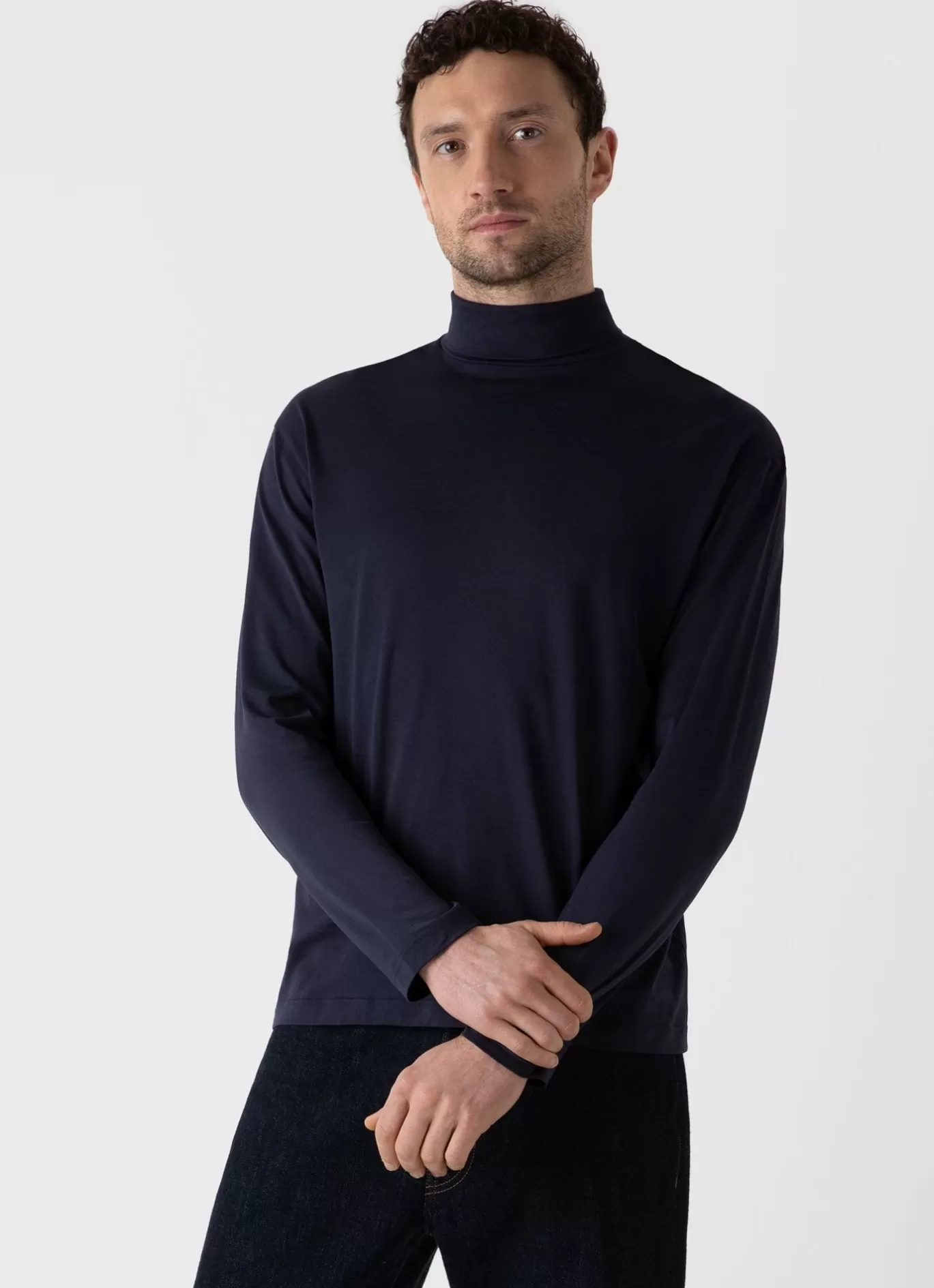 Store Long Sleeve Roll Neck T Shirt Men T-Shirts