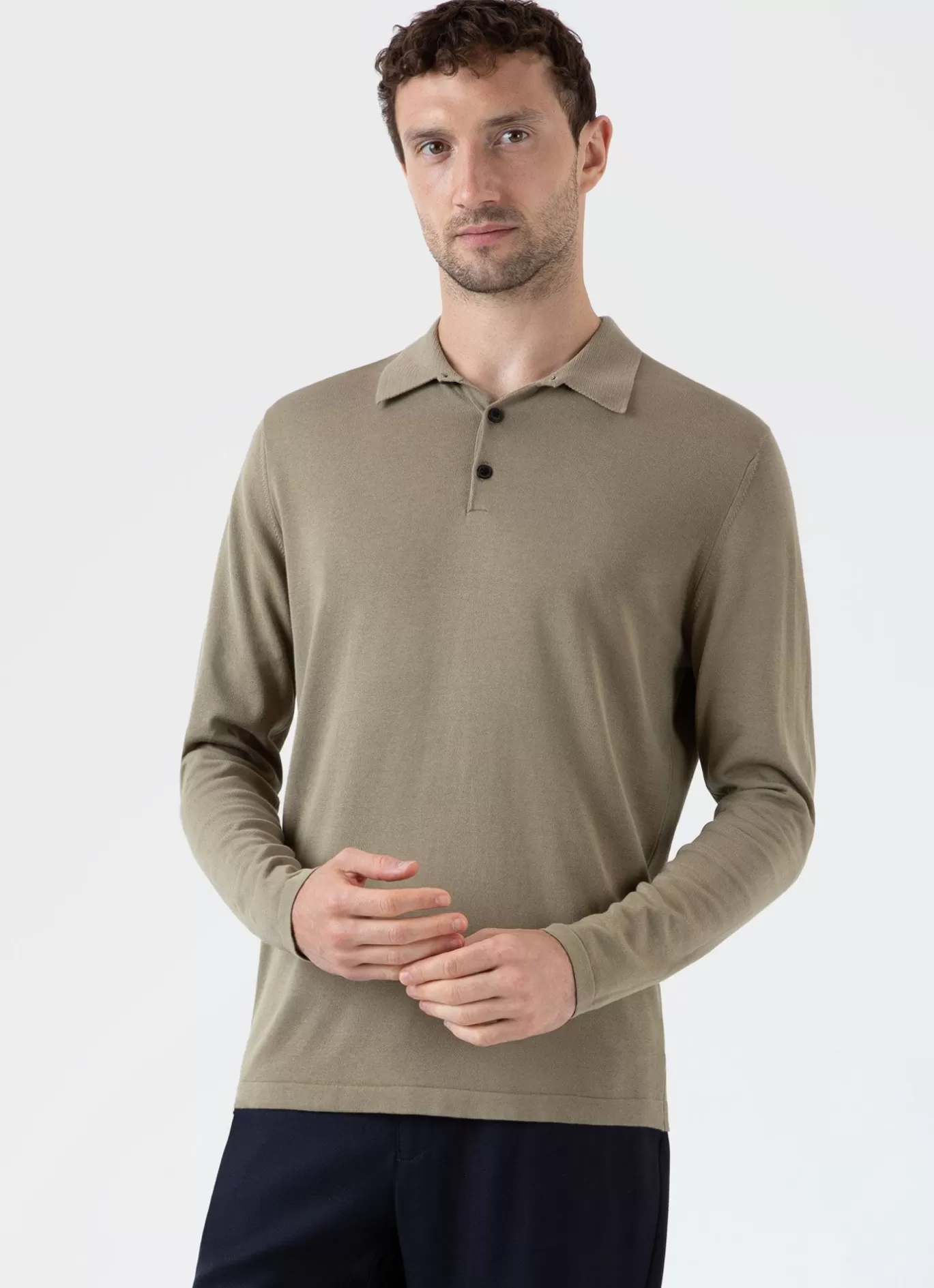 Best Long Sleeve Sea Island Cotton Polo Shirt Men Polo Shirts