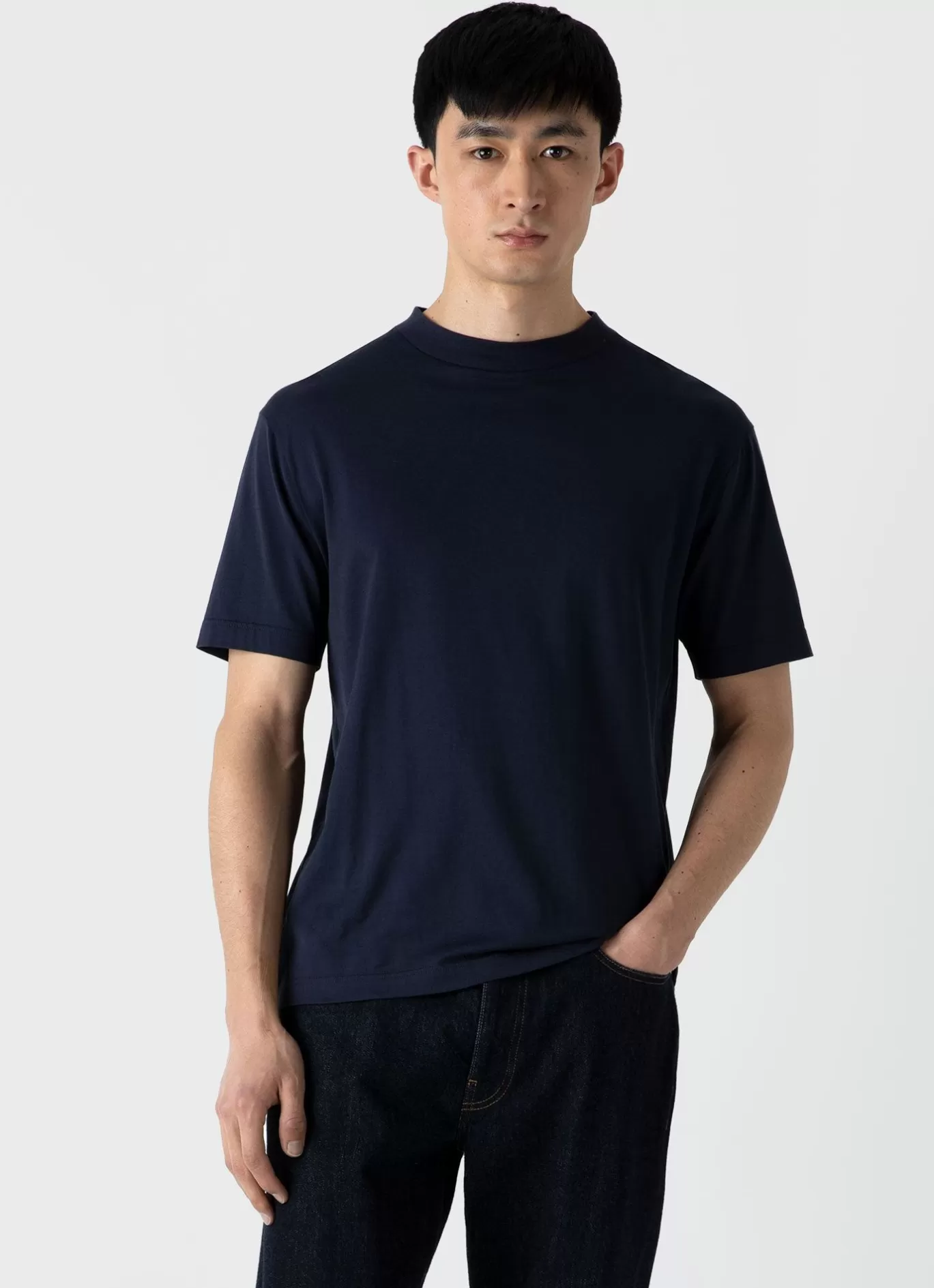 Outlet Mock Neck T Shirt Men T-Shirts