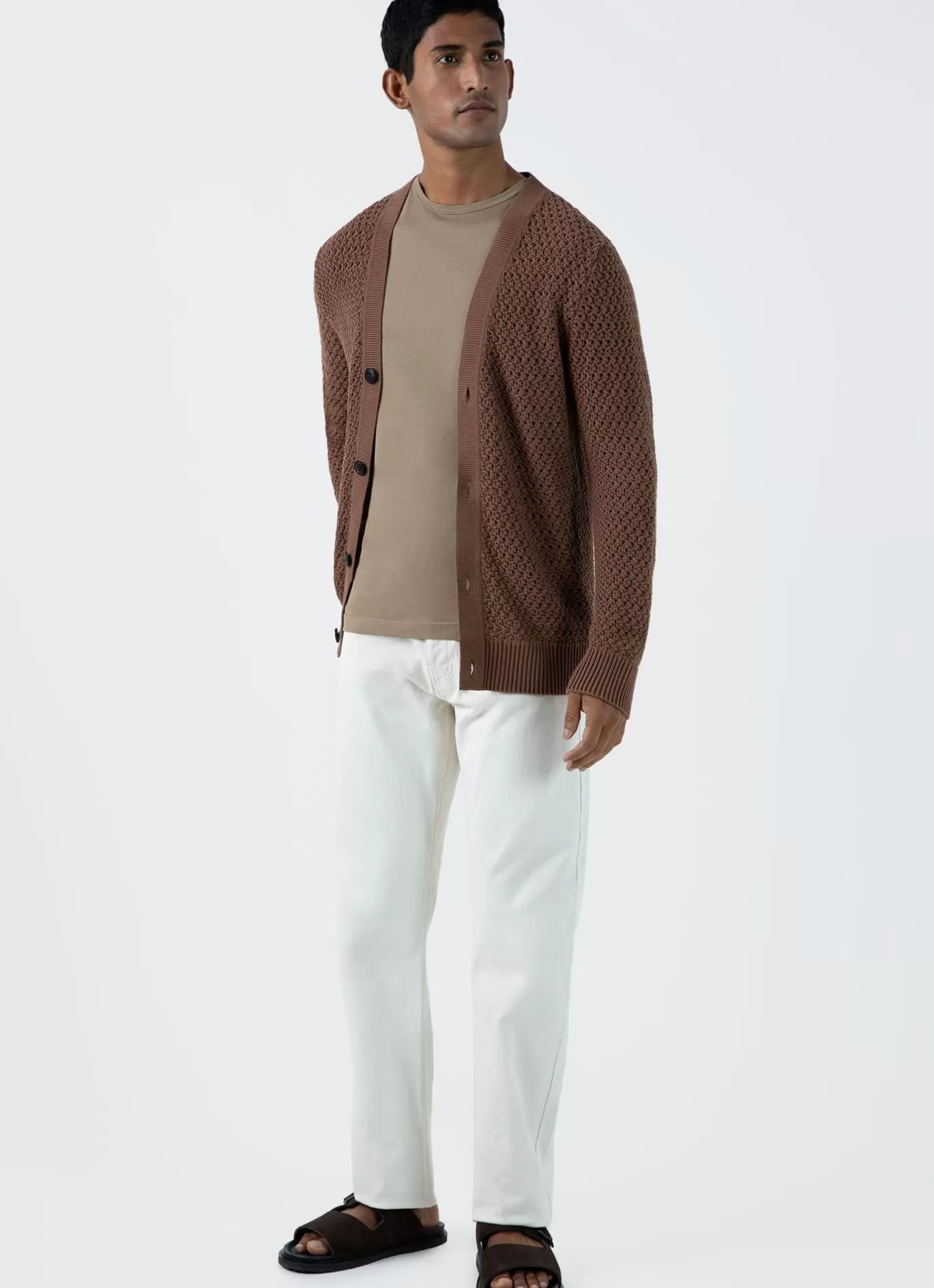 Shop Open Stitch Cardigan Men Knitwear