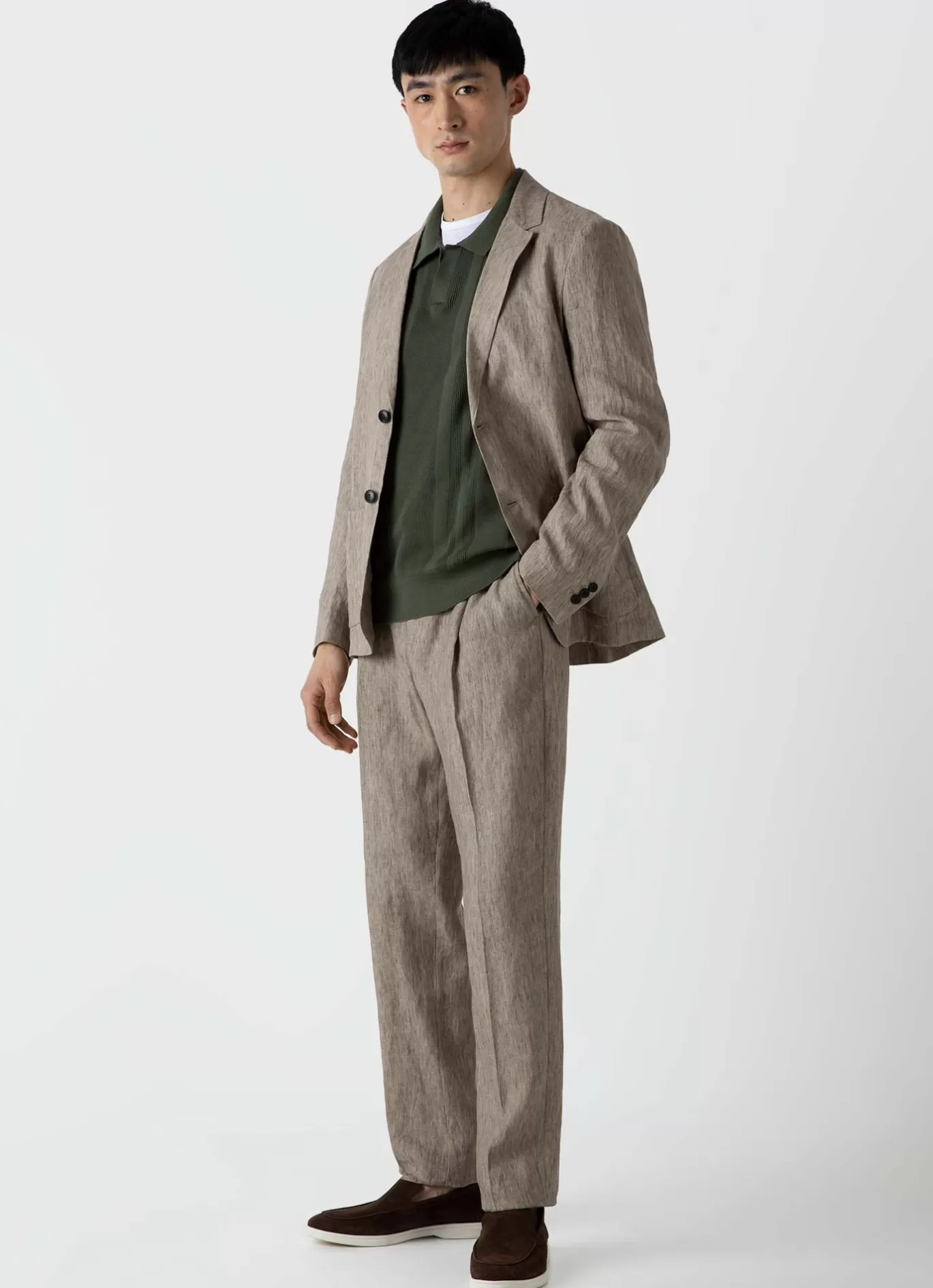 Flash Sale Pleated Linen Trouser Men Pants