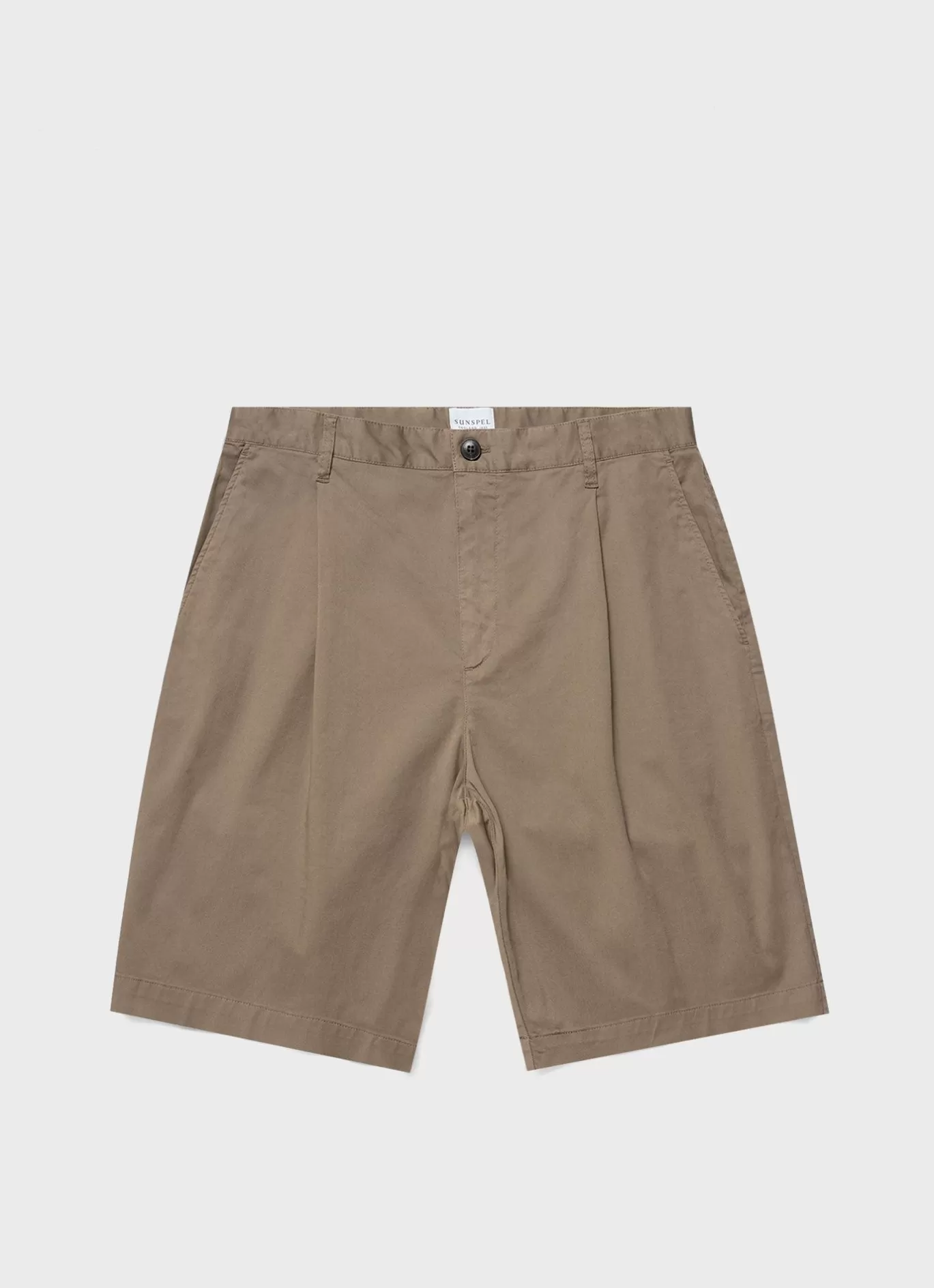 Outlet Pleated Twill Shorts Men Shorts