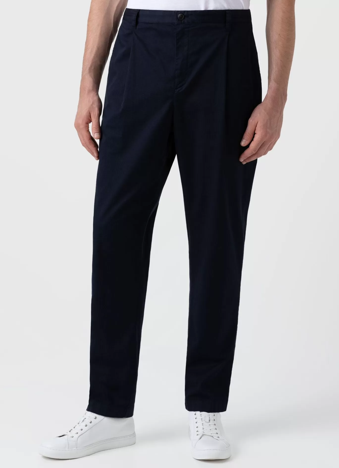 Best Sale Pleated Twill Trouser Men Pants