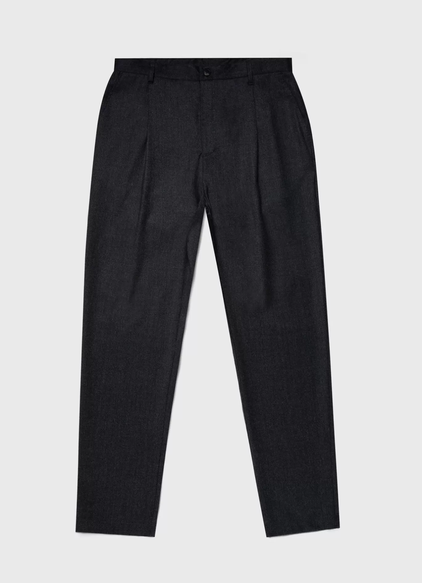 Hot Pleated Wool Flannel Trouser Men Pants