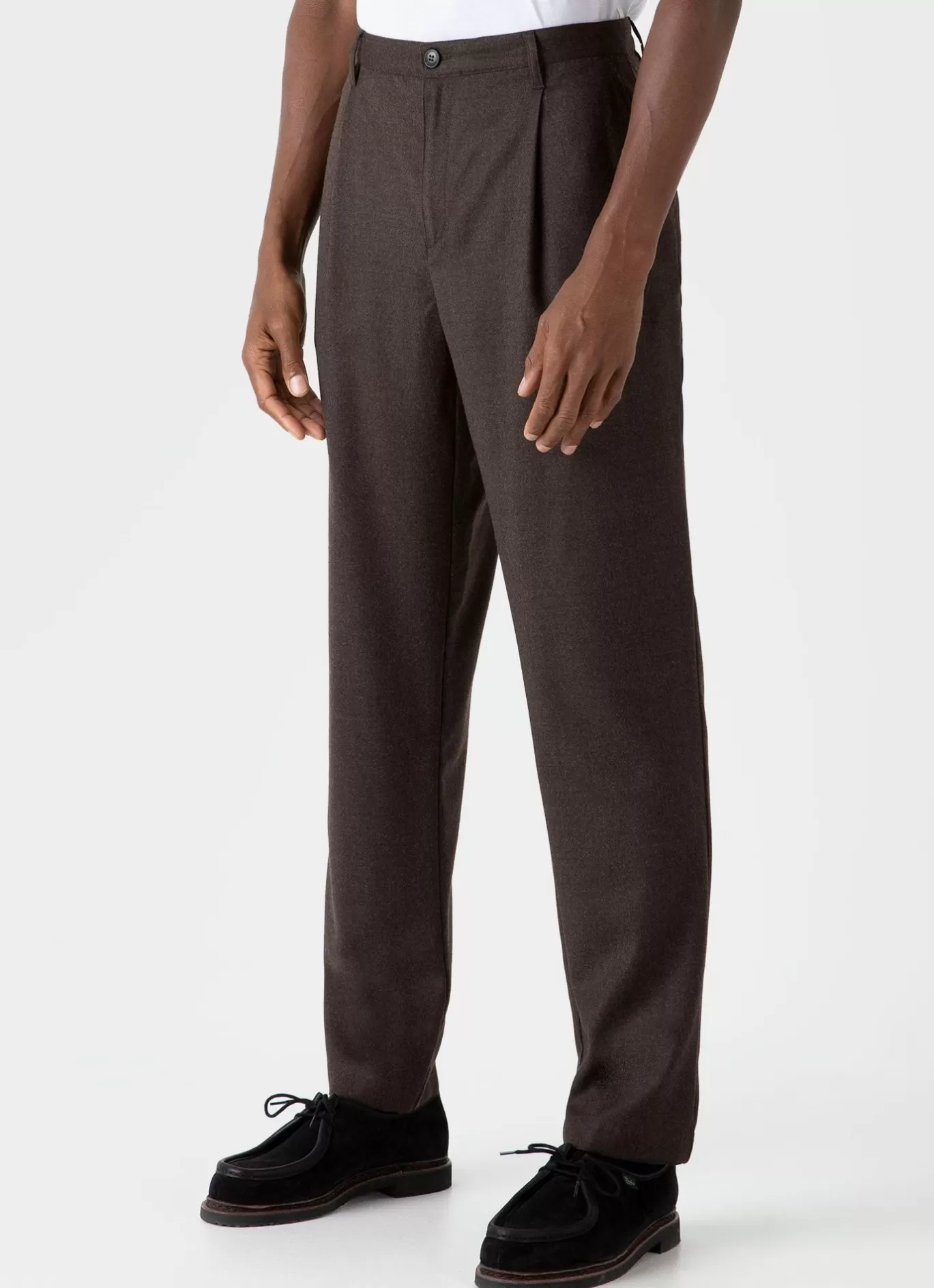 Shop Pleated Wool Flannel Trouser Men Pants