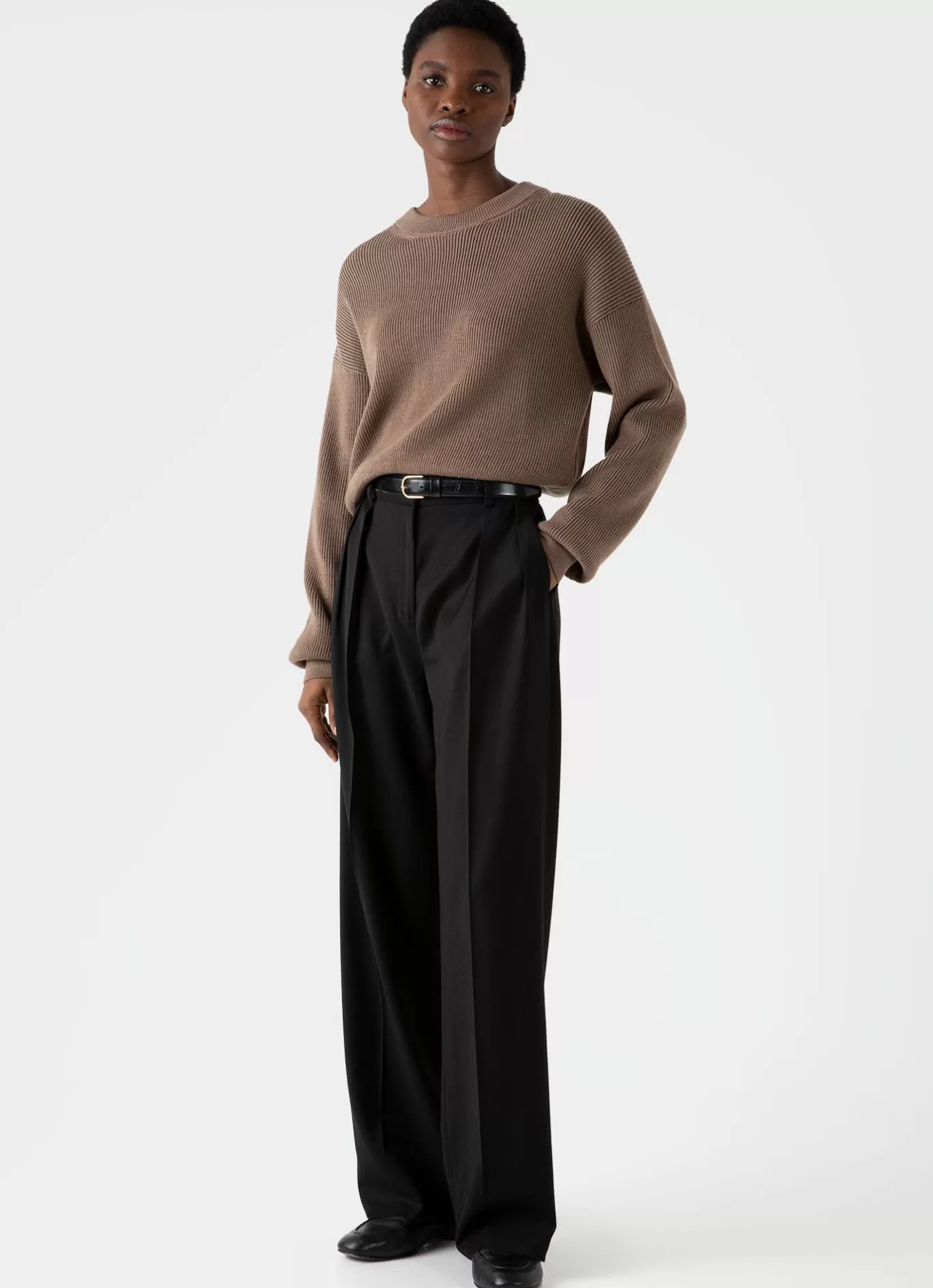 New Pleated Wool Trouser Women Pants