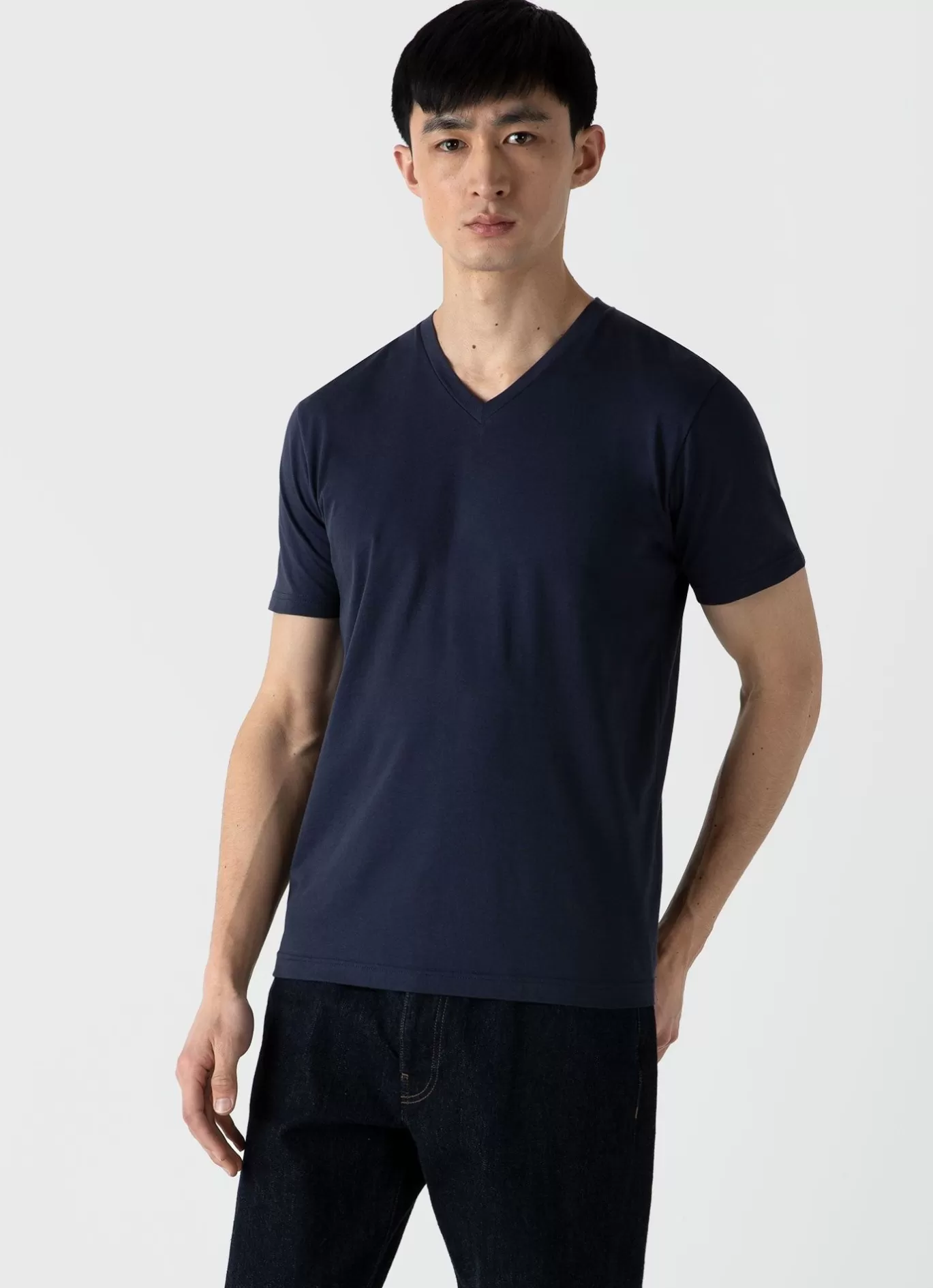 Online Riviera Midweight V Neck T Shirt Men T-Shirts