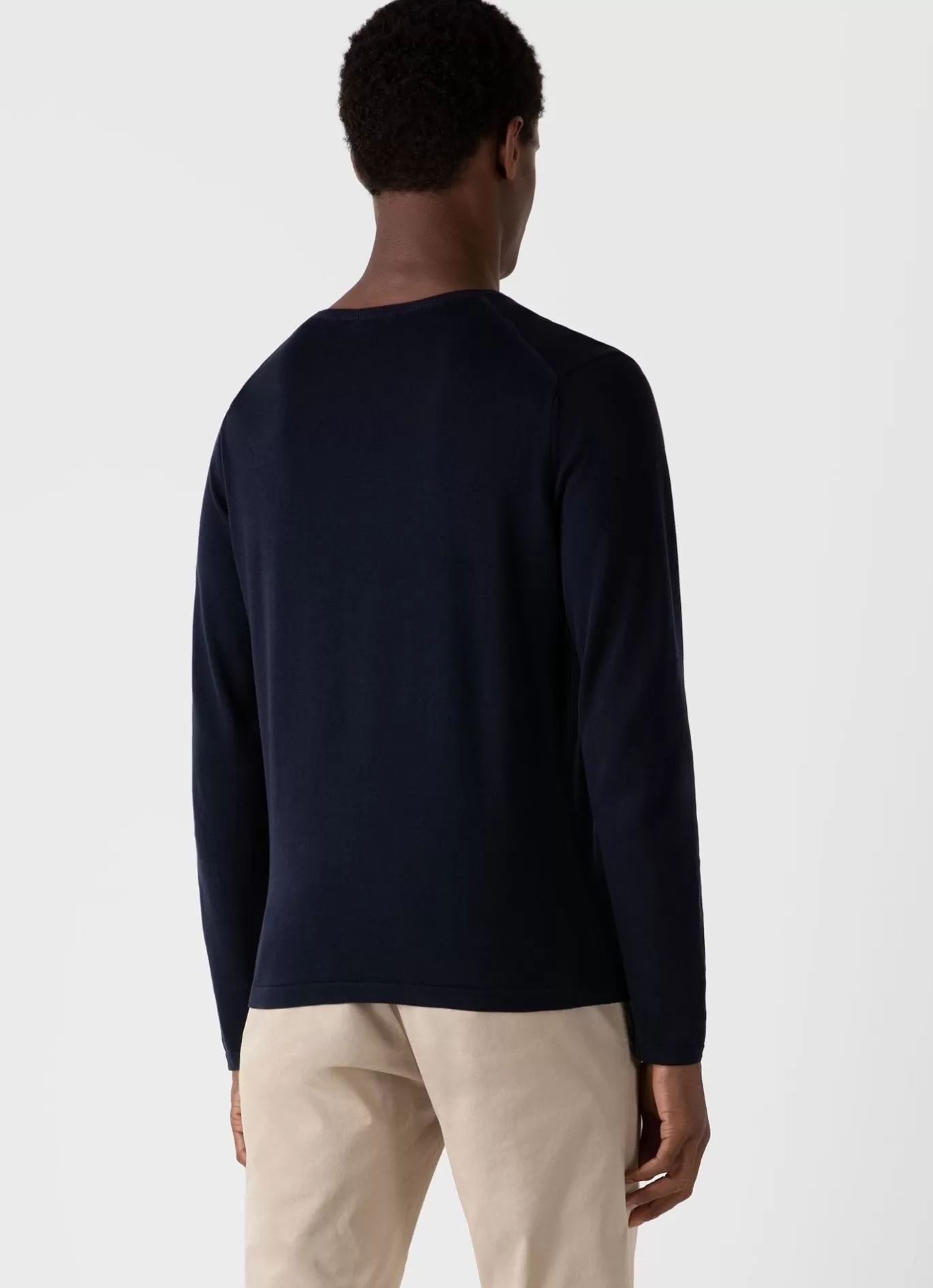 Cheap Sea Island Cotton Crew Neck Jumper Men Knitwear