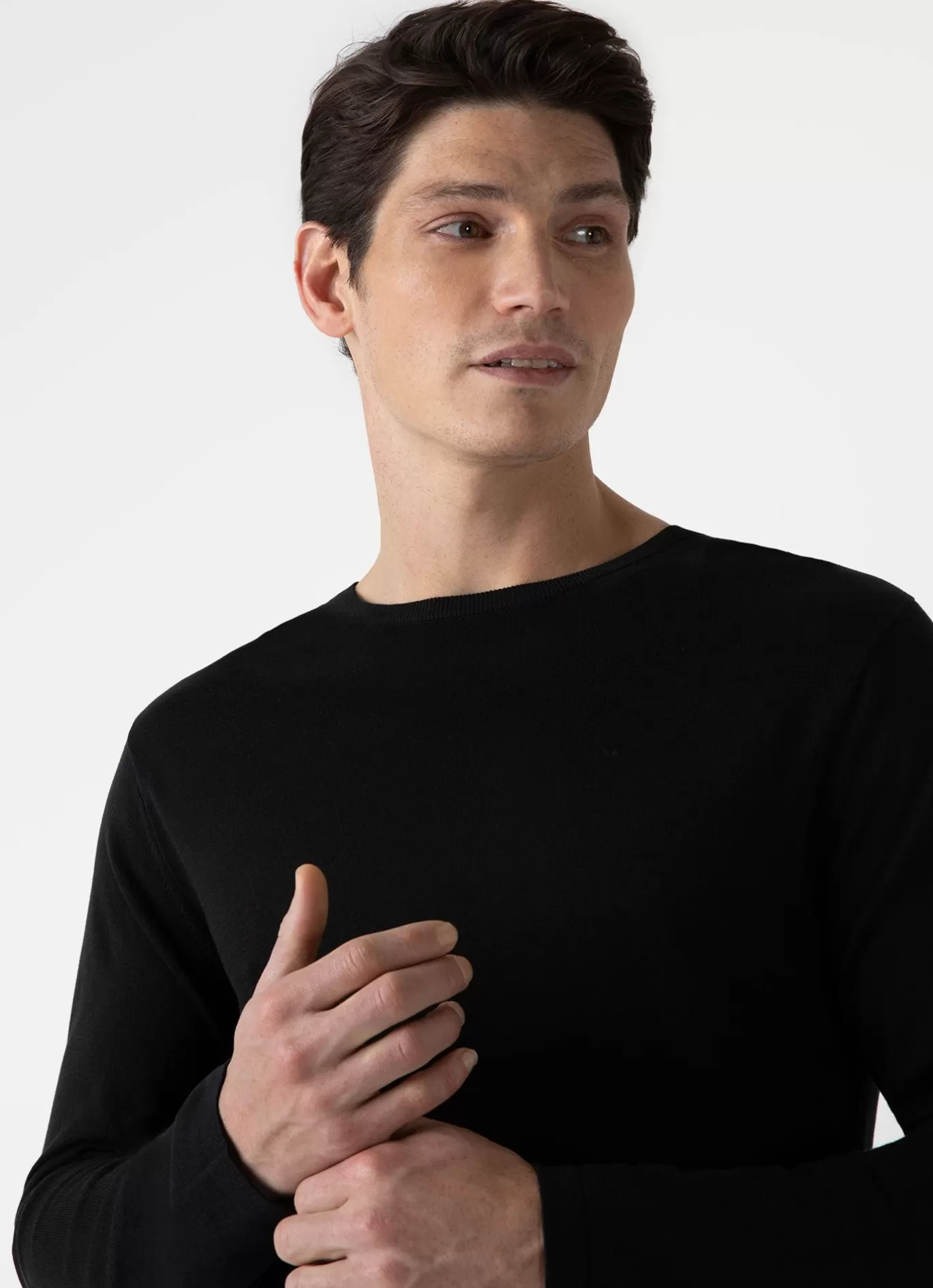 Discount Sea Island Cotton Crew Neck Jumper Men Knitwear