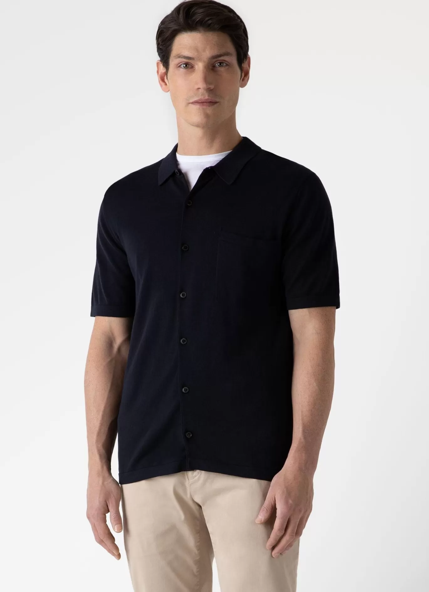 Online Sea Island Cotton Knit Shirt Men Shirts