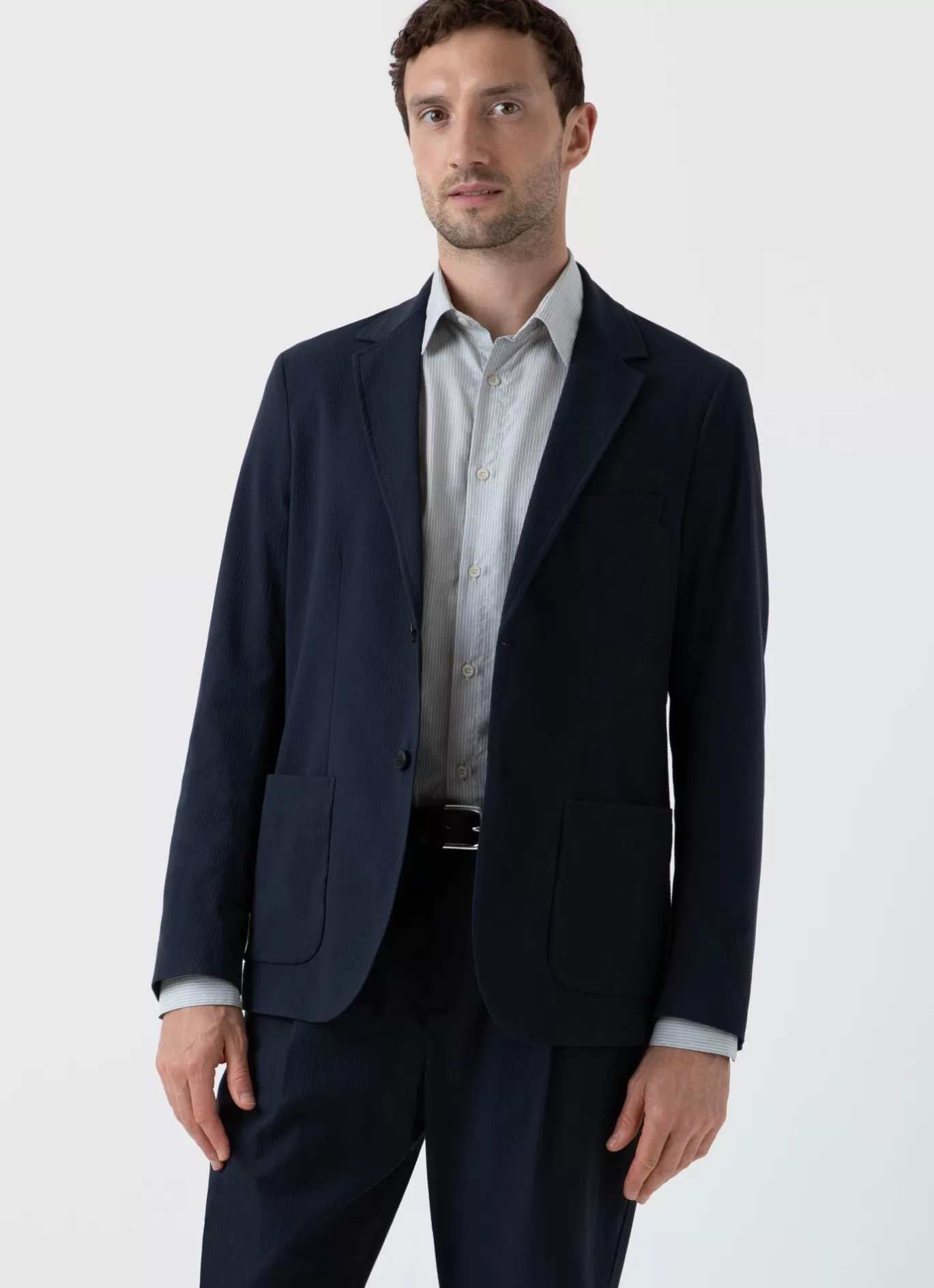 Flash Sale Seersucker Blazer Men Suits