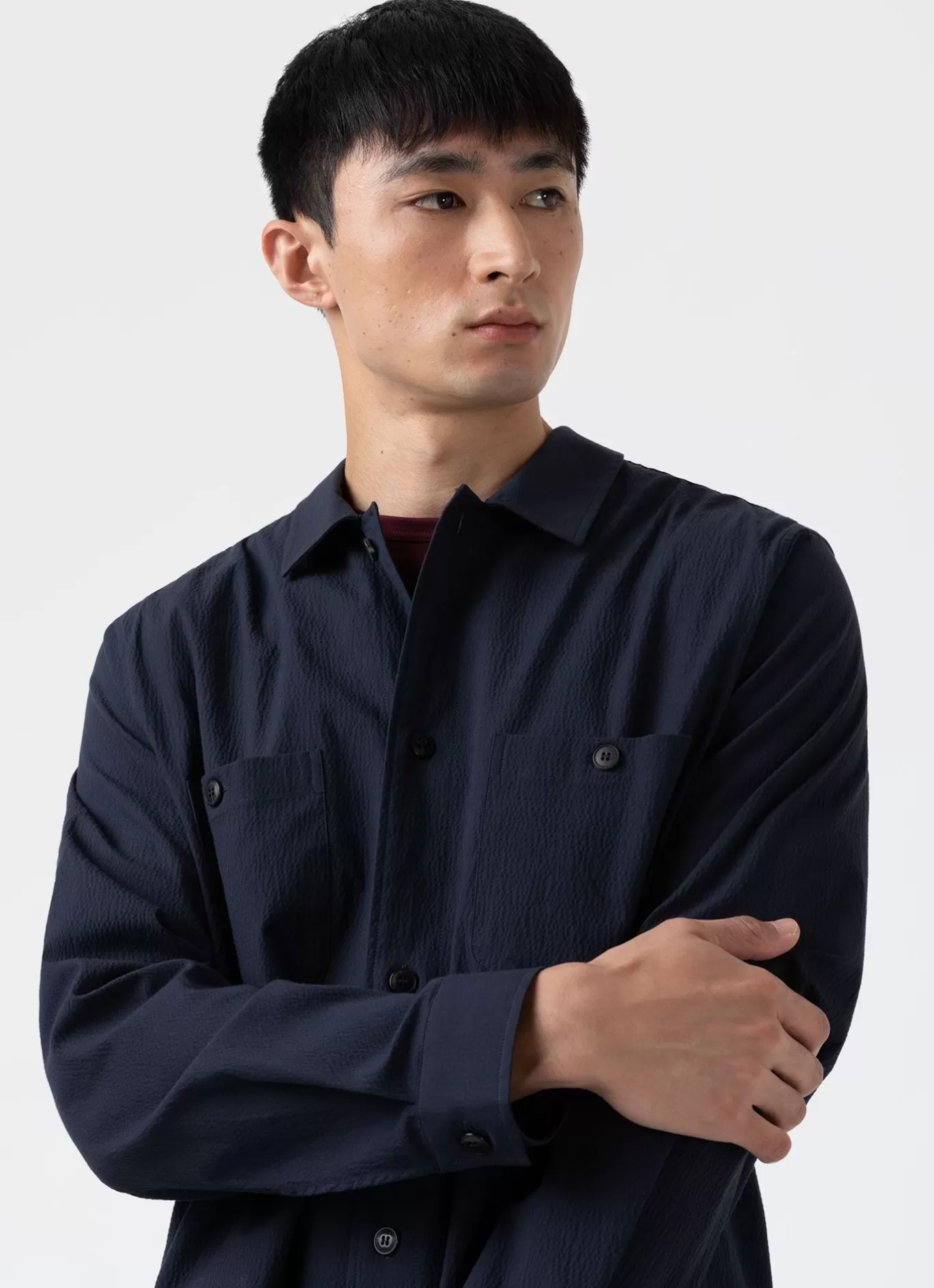 Best Seersucker Overshirt Men Shirts