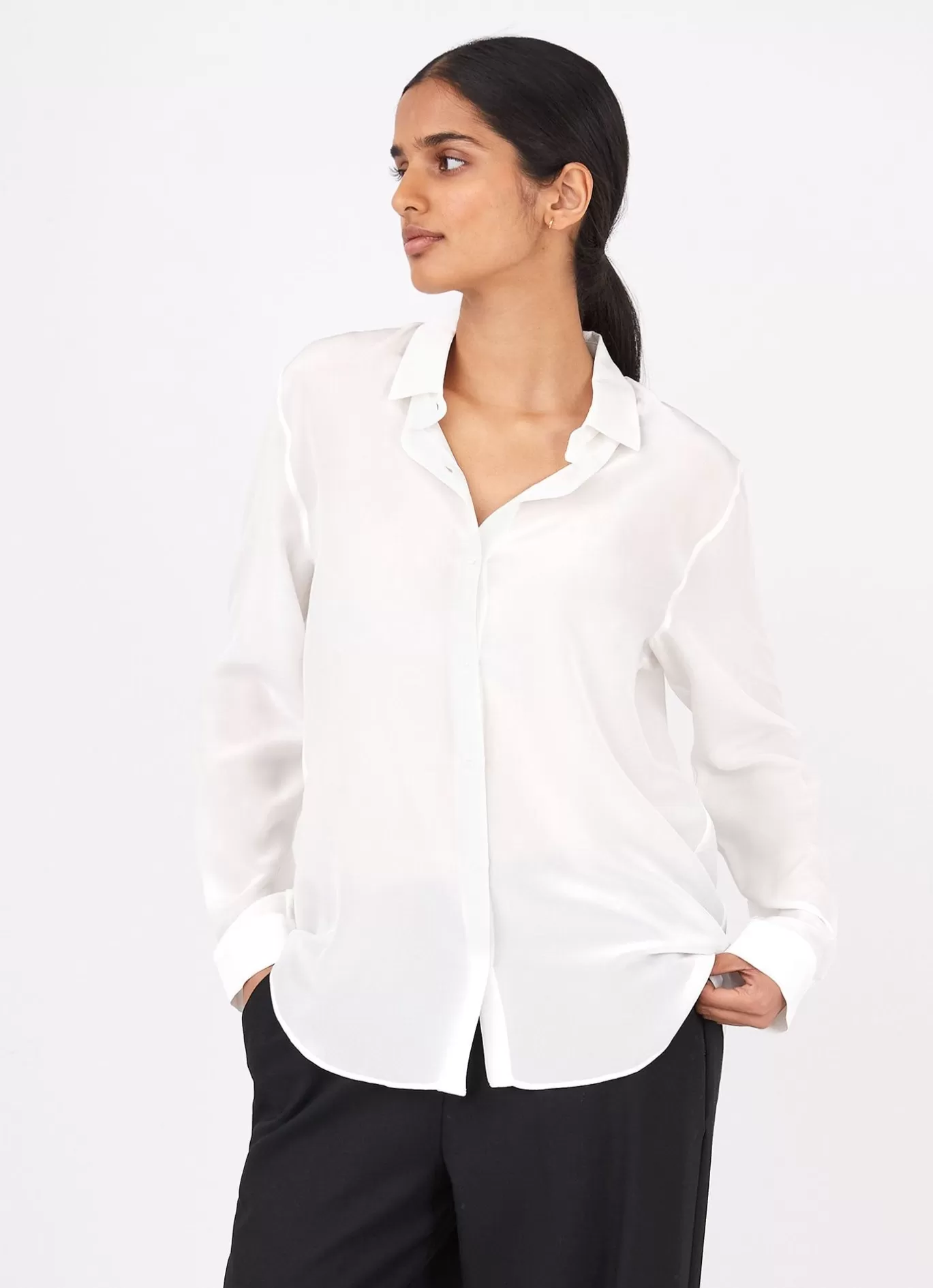 Flash Sale Silk Blouse Women Shirts & Blouses