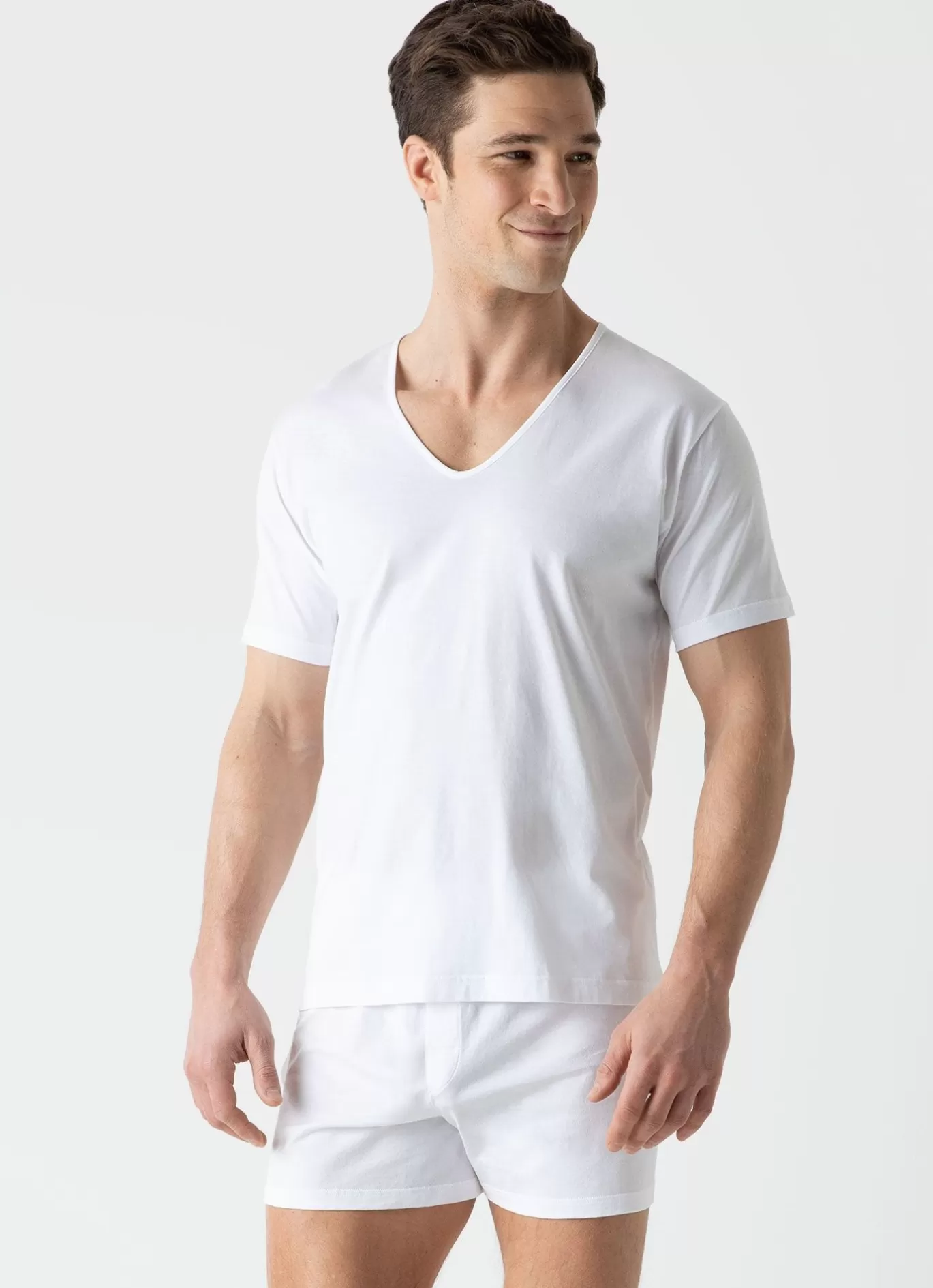 Clearance Superfine Cotton Underwear V Neck T Shirt Men Underwear Tops