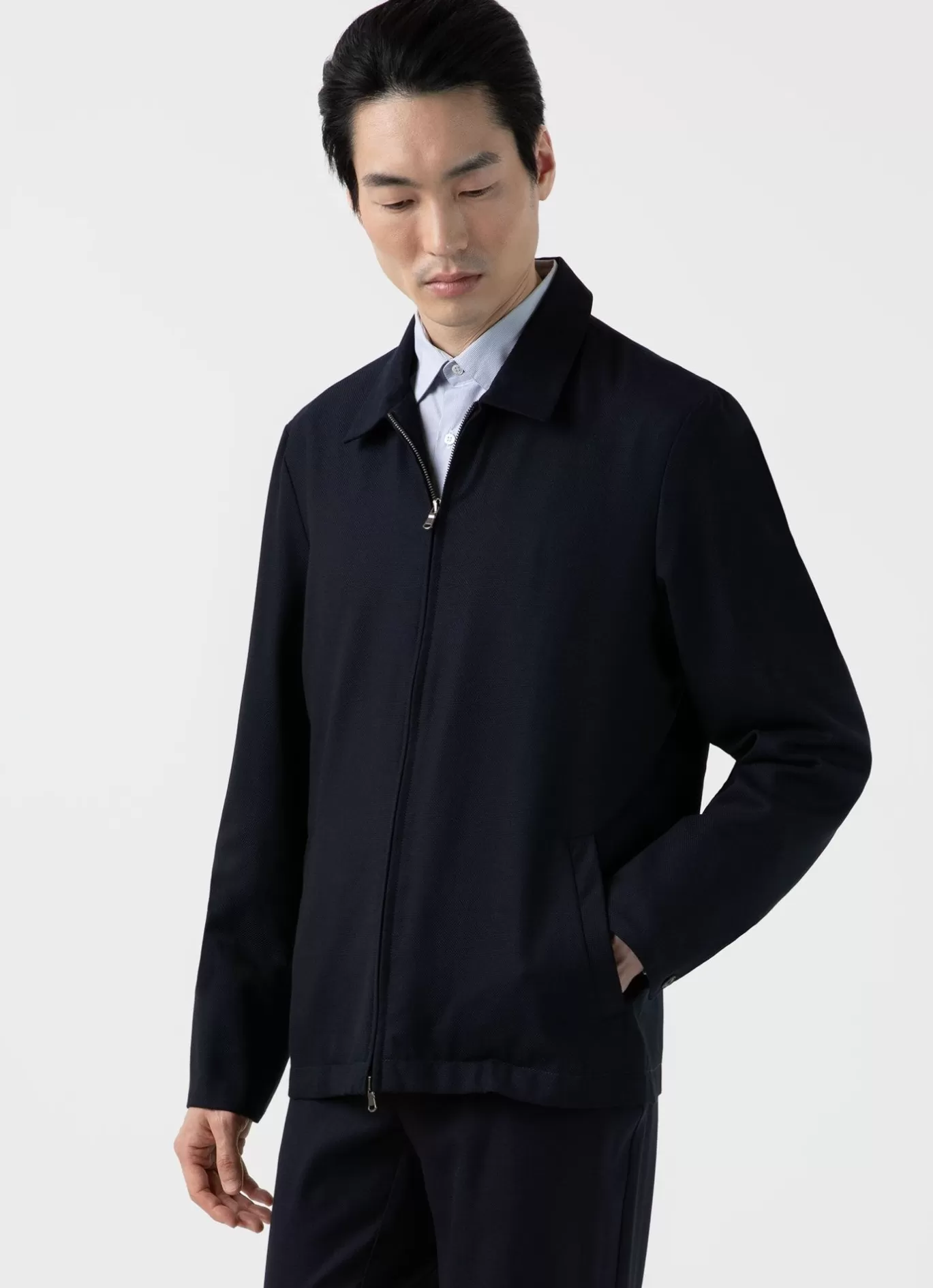 Discount Travel Wool Harrington Jacket Men Jackets & Coats