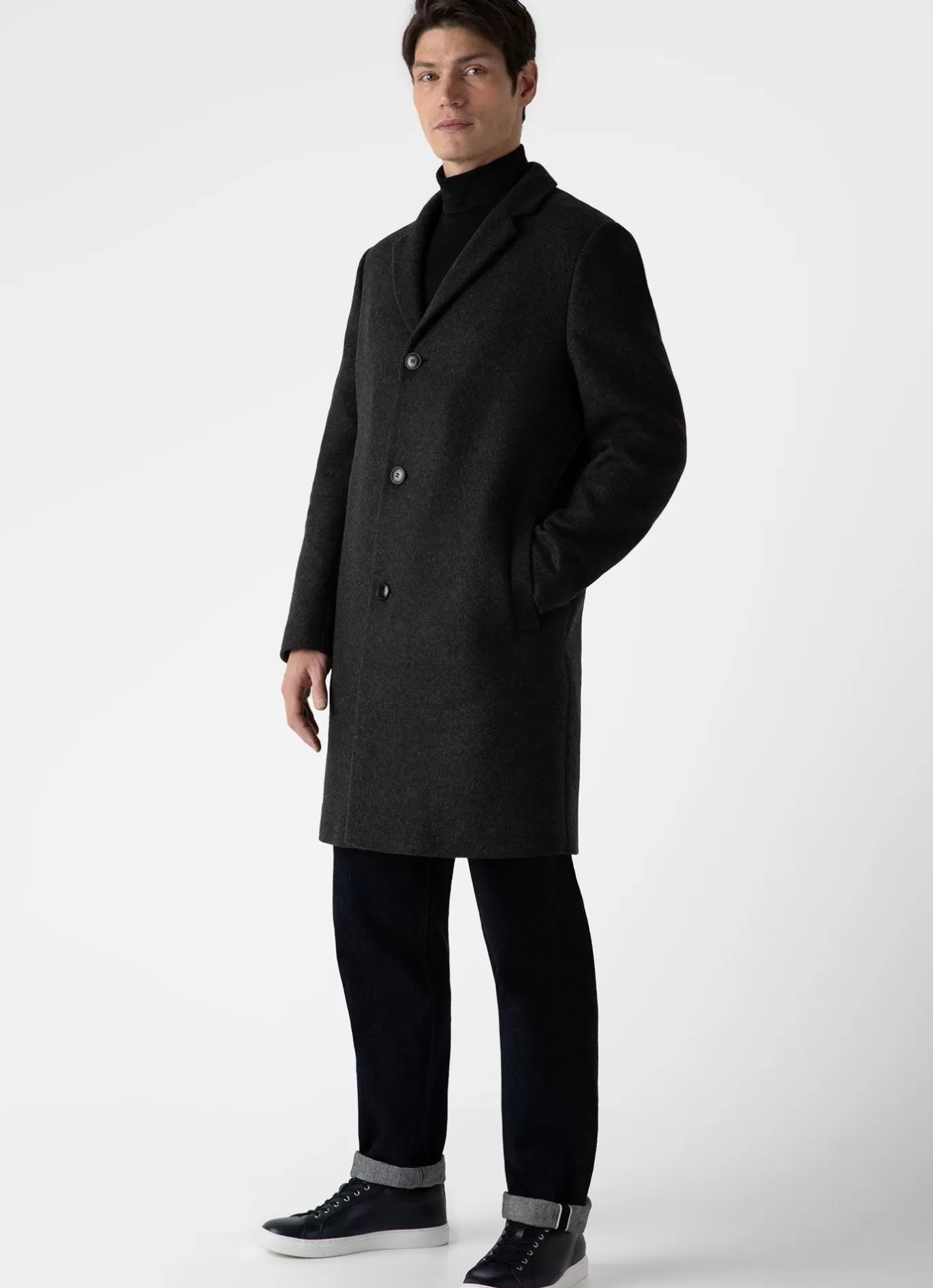 Sale Wool Cashmere Overcoat Men Jackets & Coats